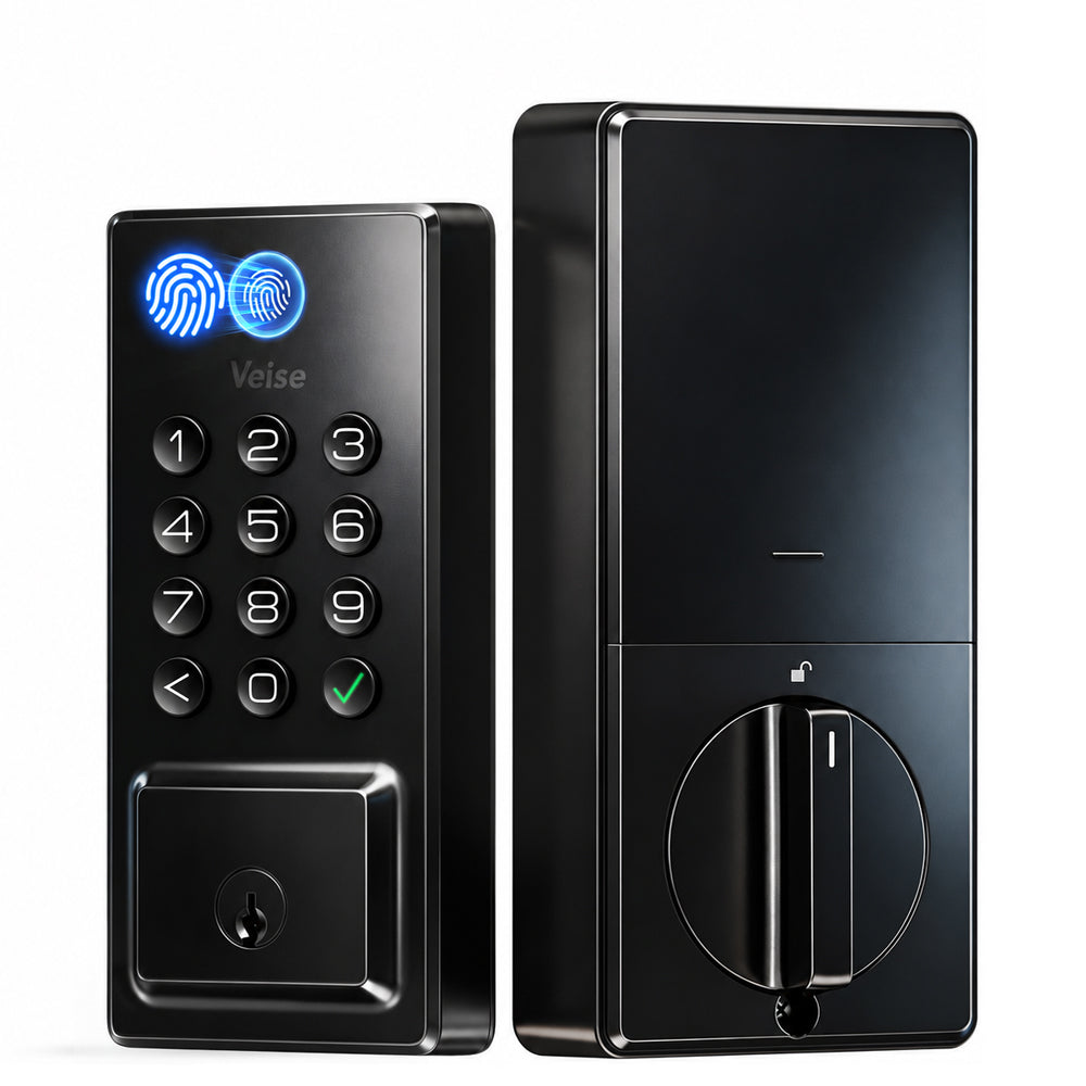 DK012W Wi-Fi Fingerprint Smart Deadbolt Lock #color_Matte Black