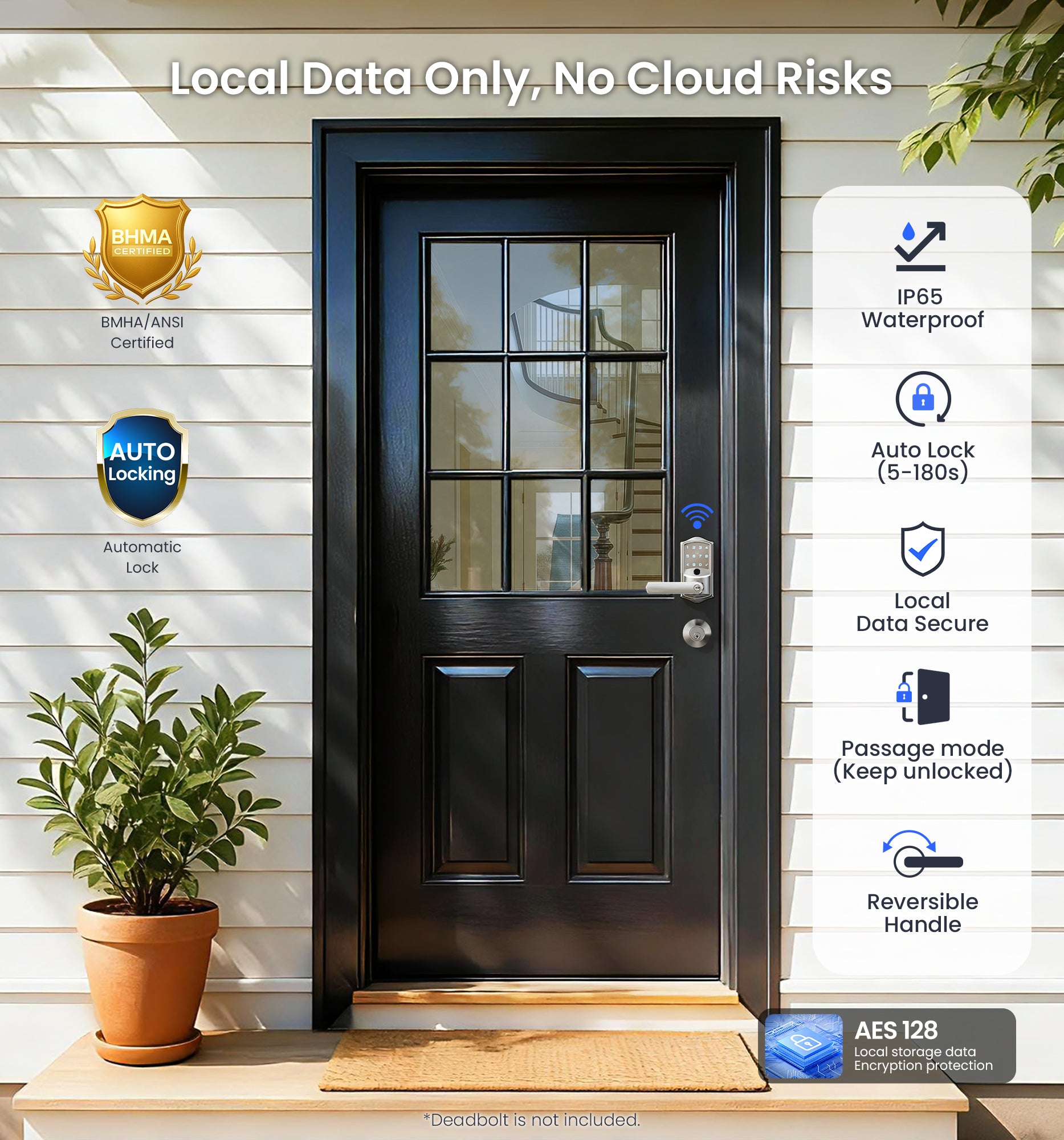 Veise VE029 Built-in Wi-Fi Fingerprint Smart Lever Lock
