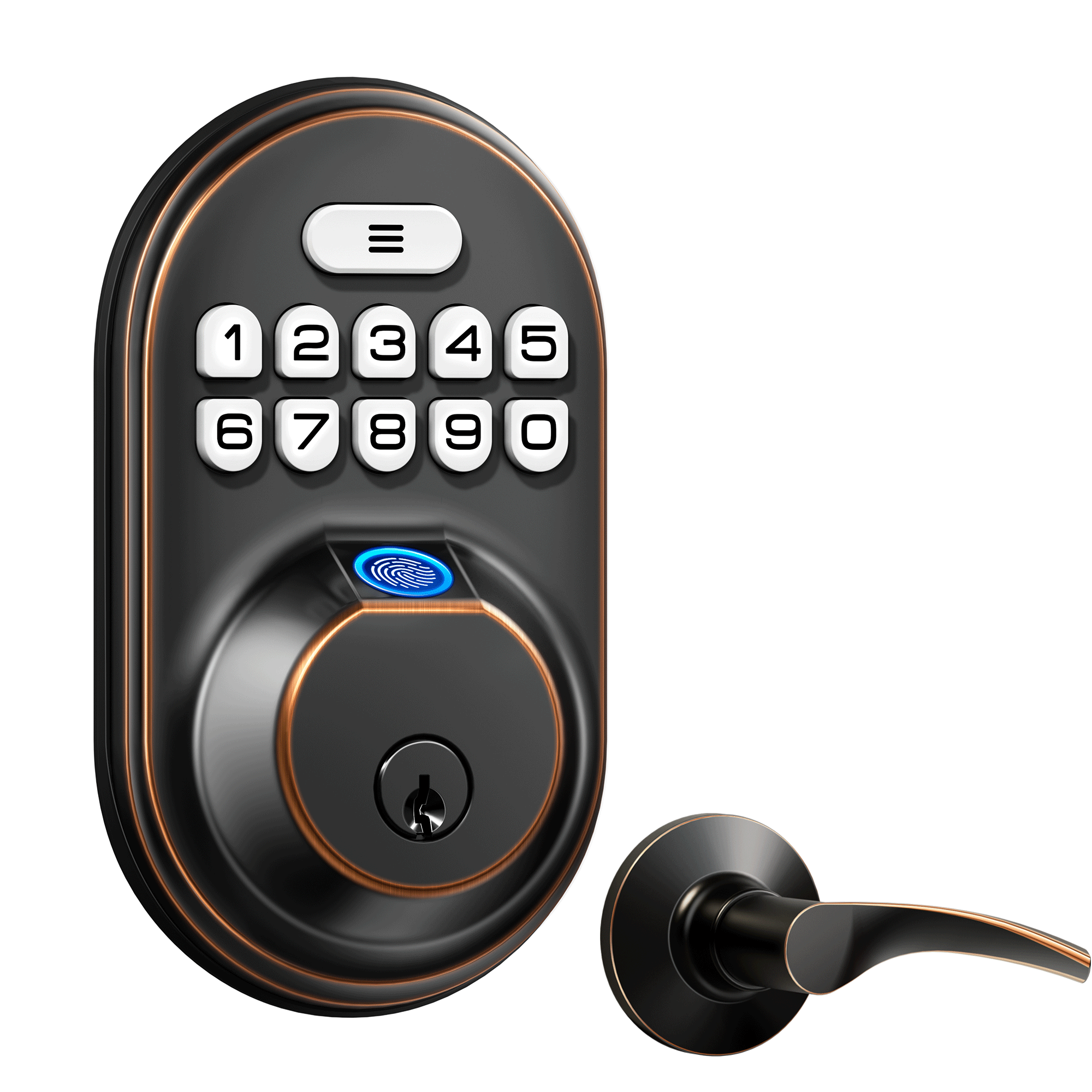 Veise RZ02B Fingerprint Deadbolt Lock with Levers