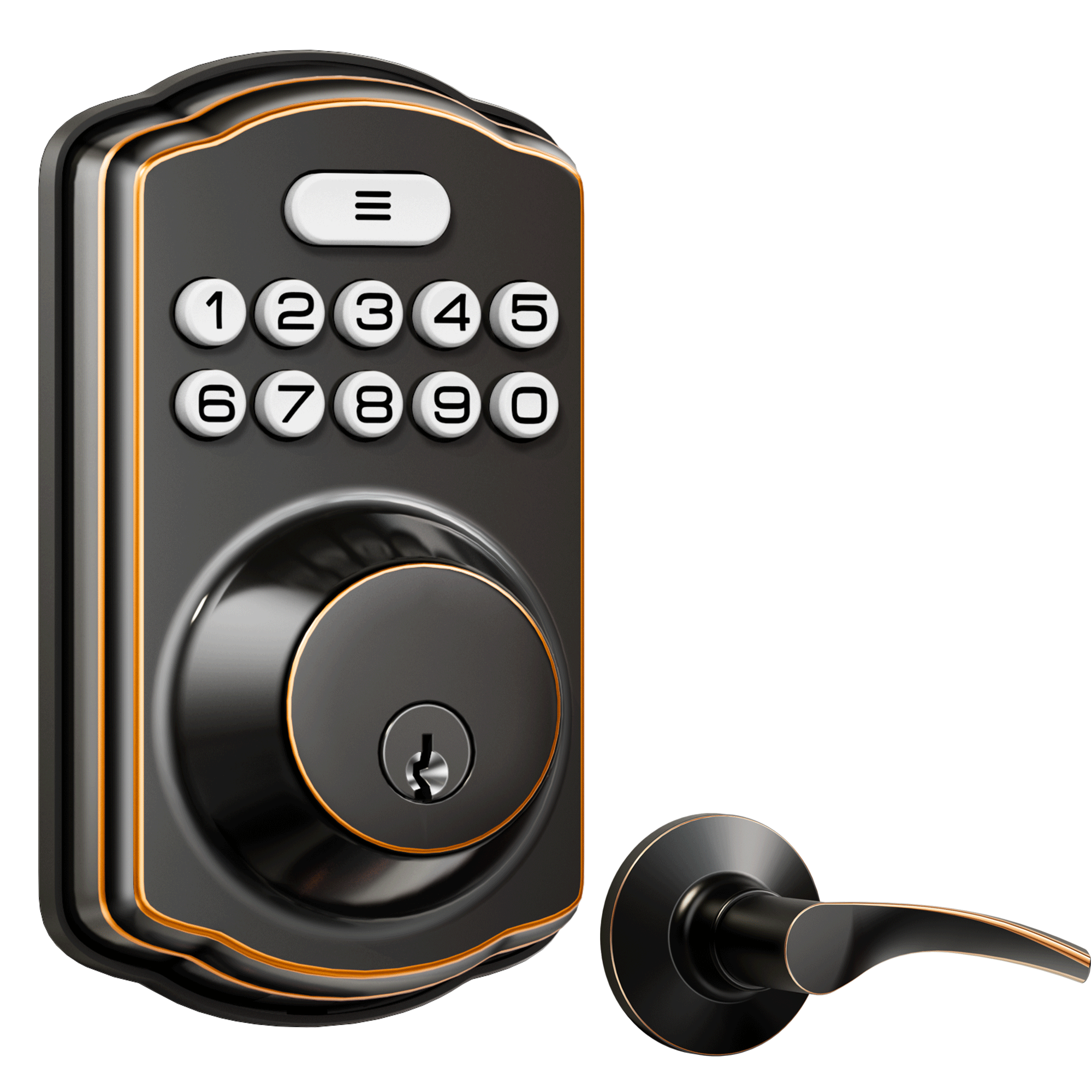 Veise KS01B Keypad Deadbolt Lock with 2 Lever Handles