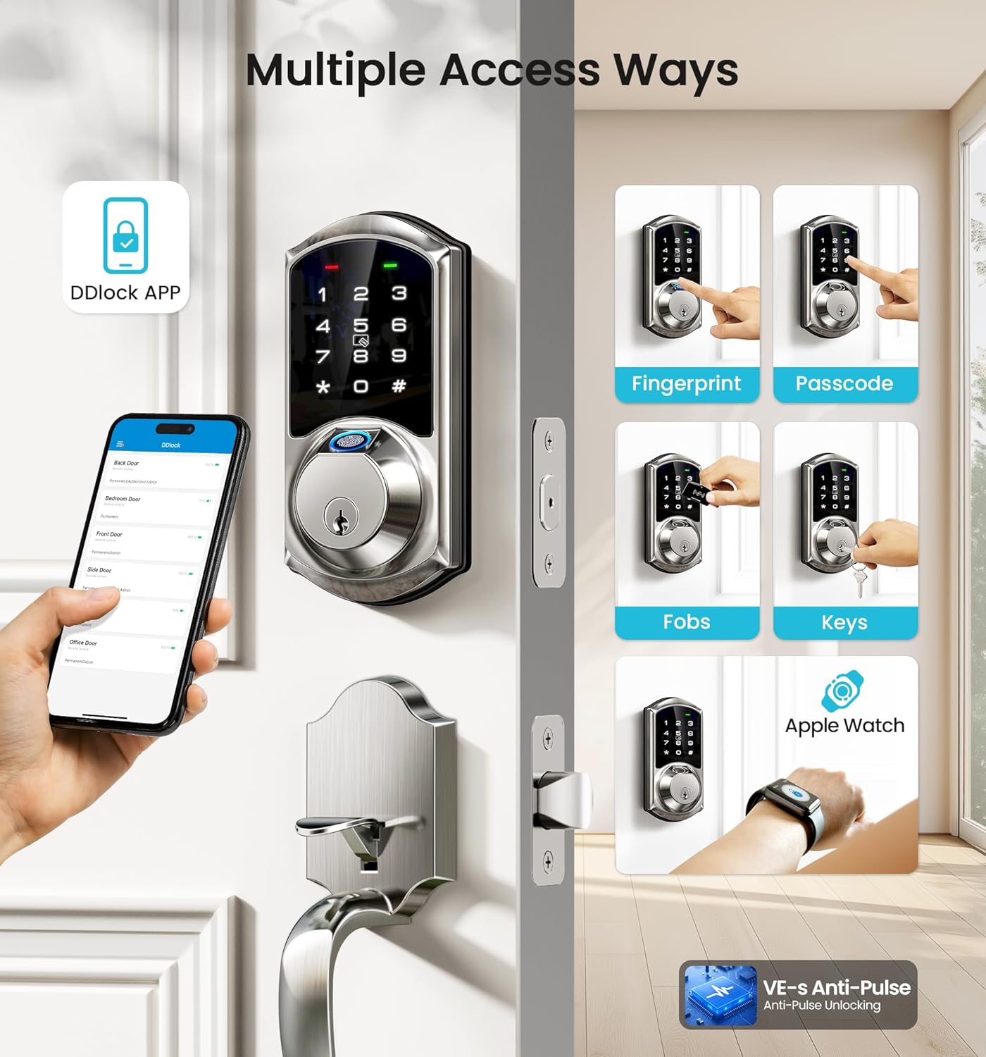 Veise VE07 Fingerprint & Keypad Smart Lock