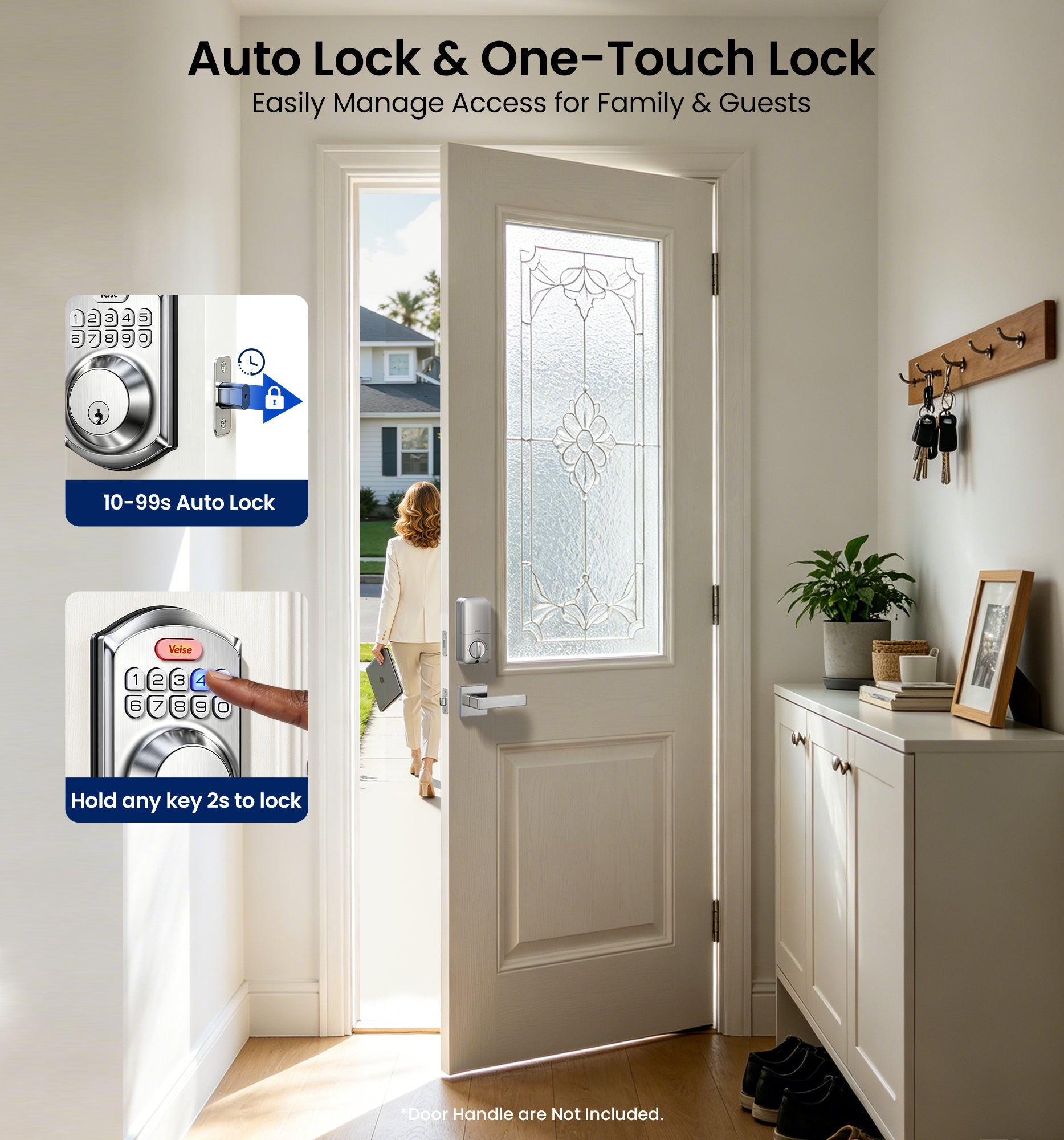 Veise VE001 Keyless Entry Deadbolt, Keypad Door Lock for Front Door
