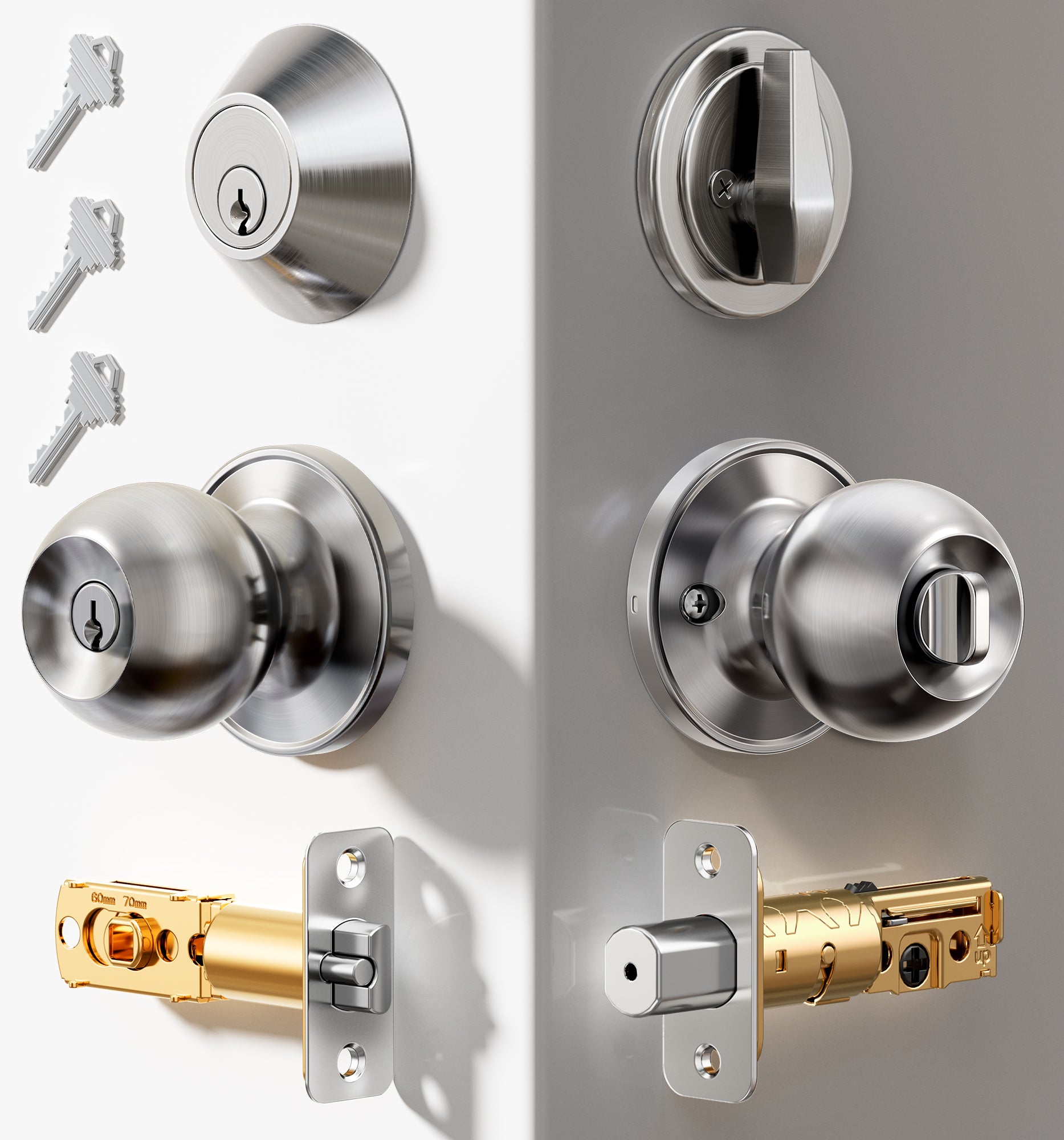 Veise DK01 Door Knob and Deadbolt Lock Set