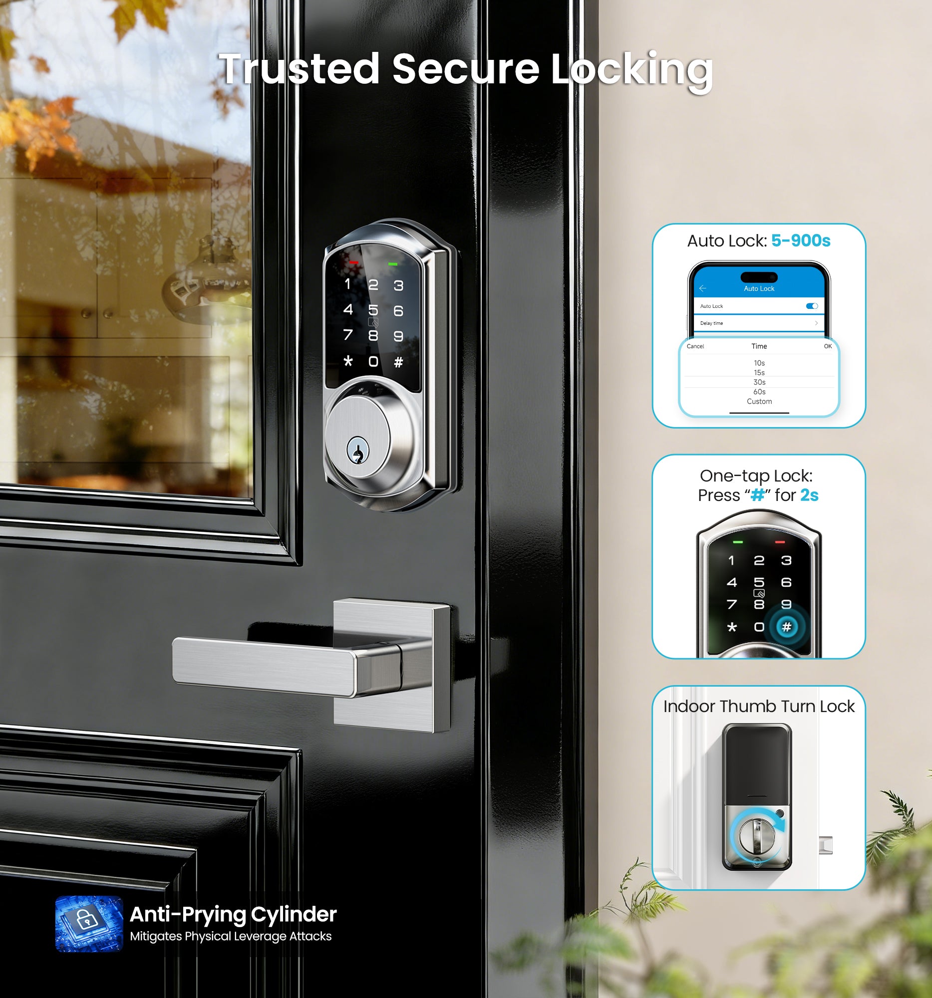 Veise VE06-L Keypad Smart Lock with Levers