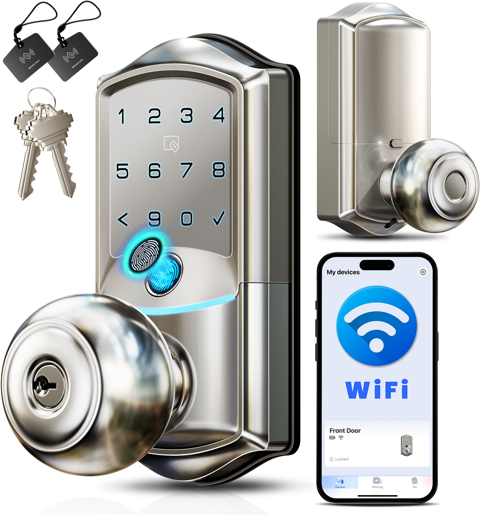 Veise VE028 Built-in Wi-Fi Smart Lock with Knob