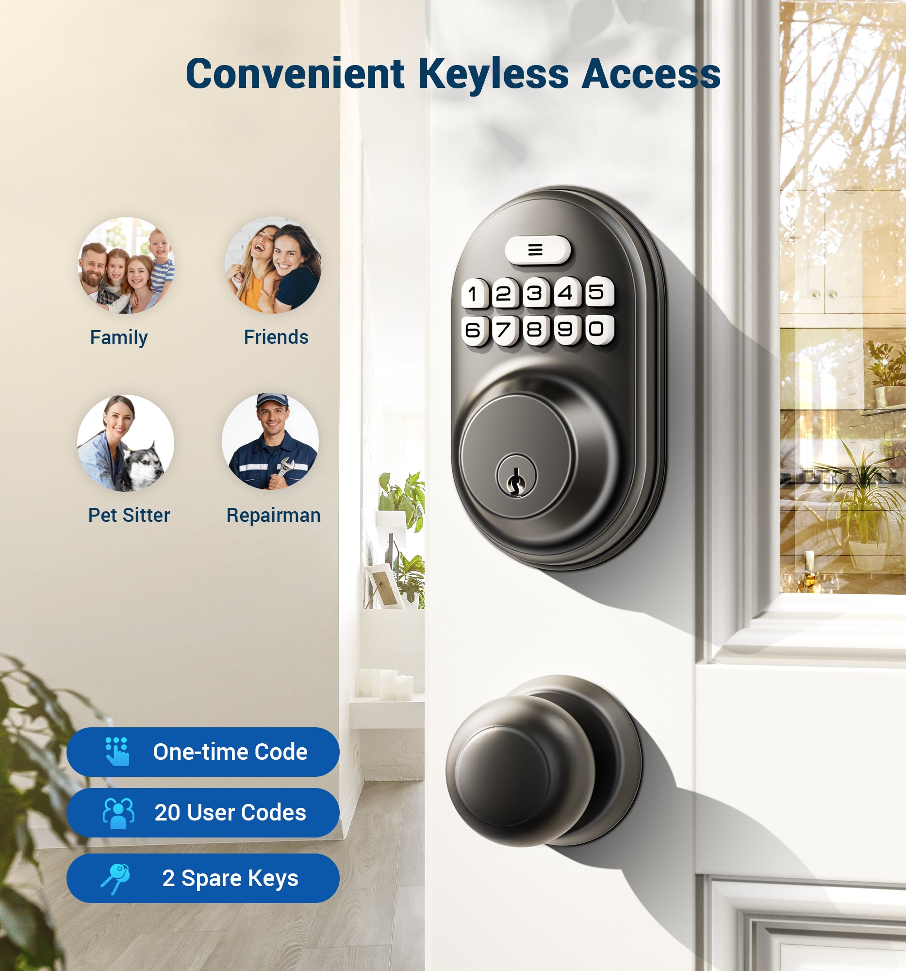 Veise RZ-A Keypad Deadbolt Lock