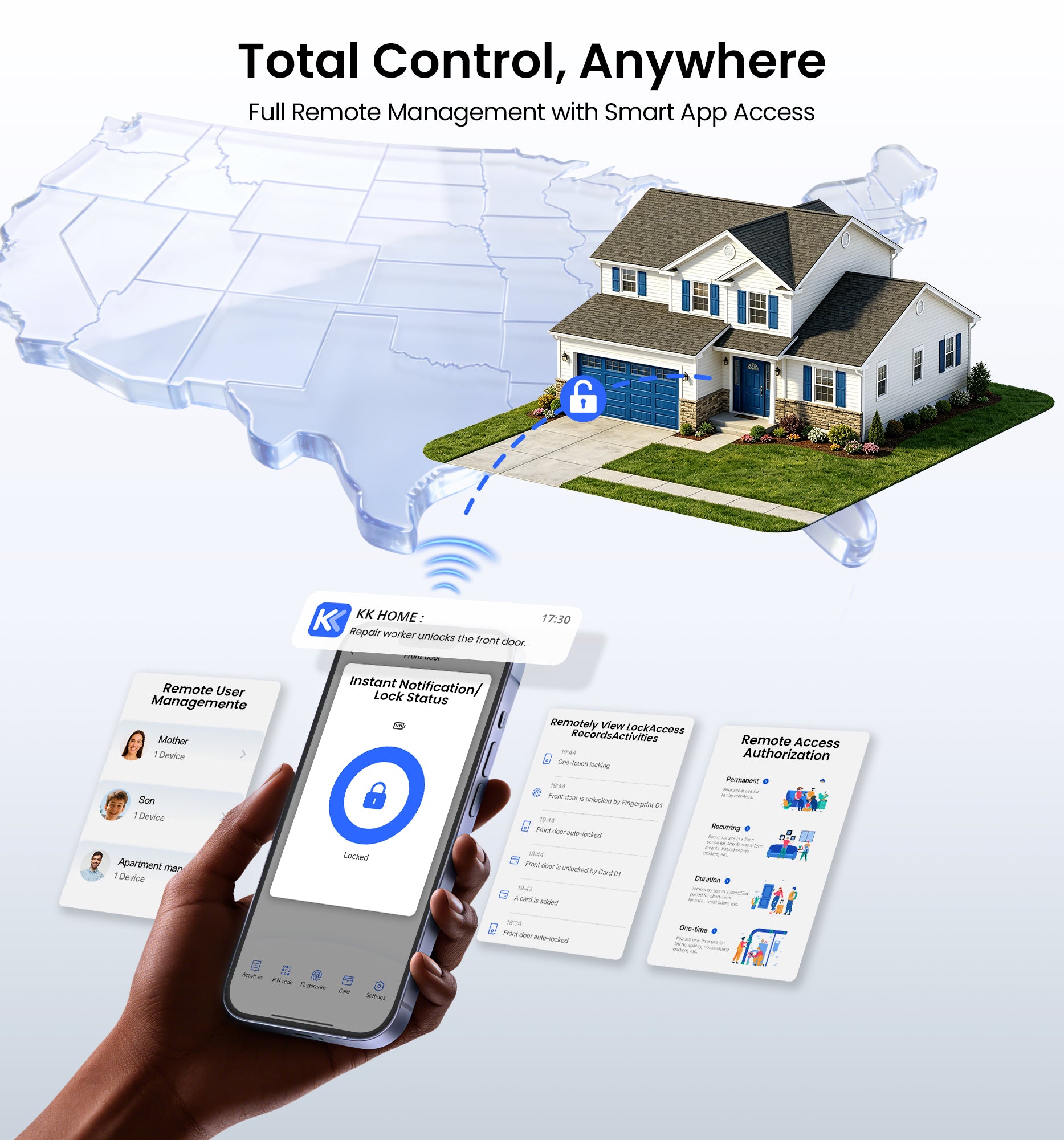 Veise VE028 Built-in Wi-Fi Smart Lock with Knob