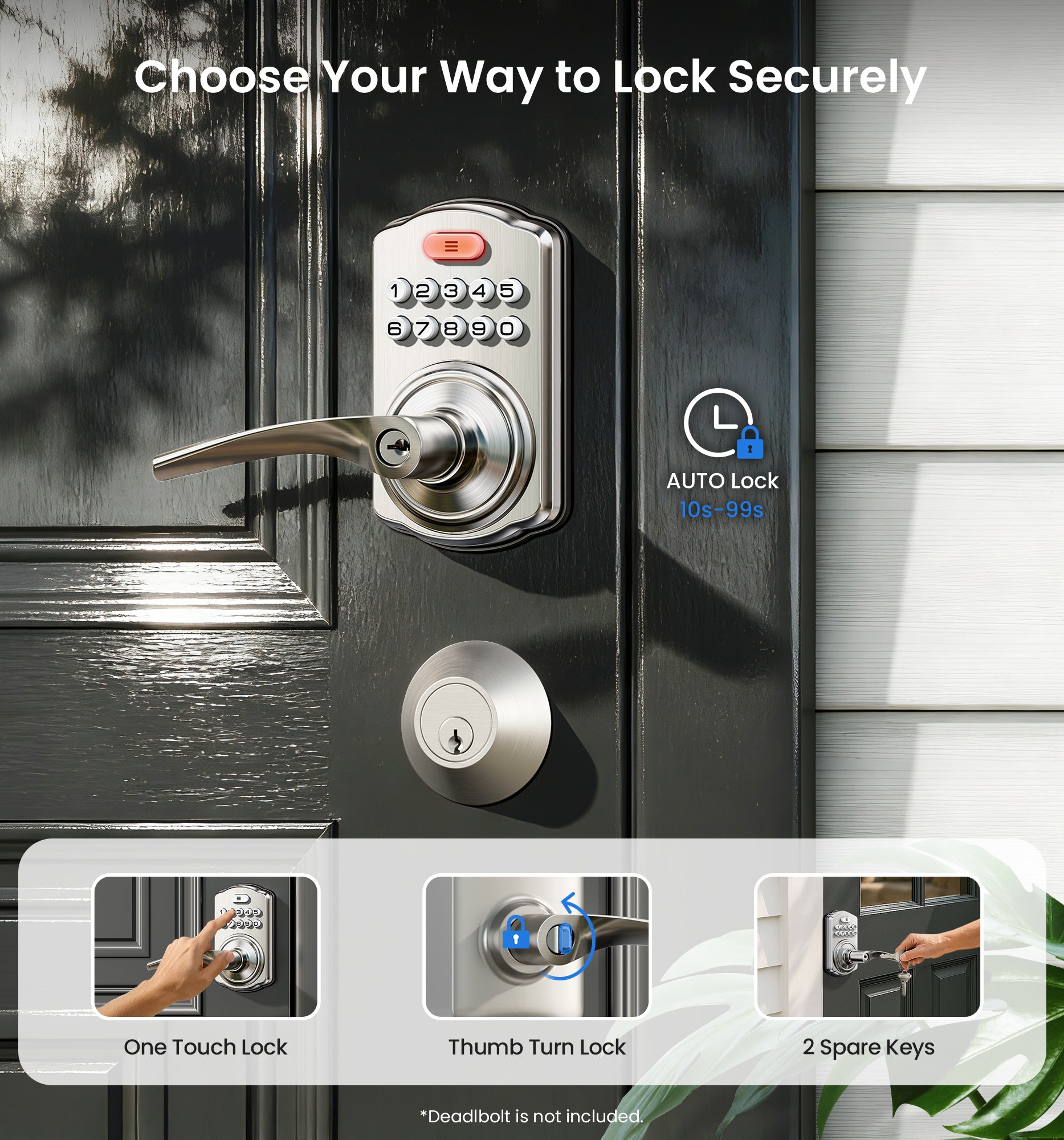Veise KS04 Keypad Door Lock with Handle