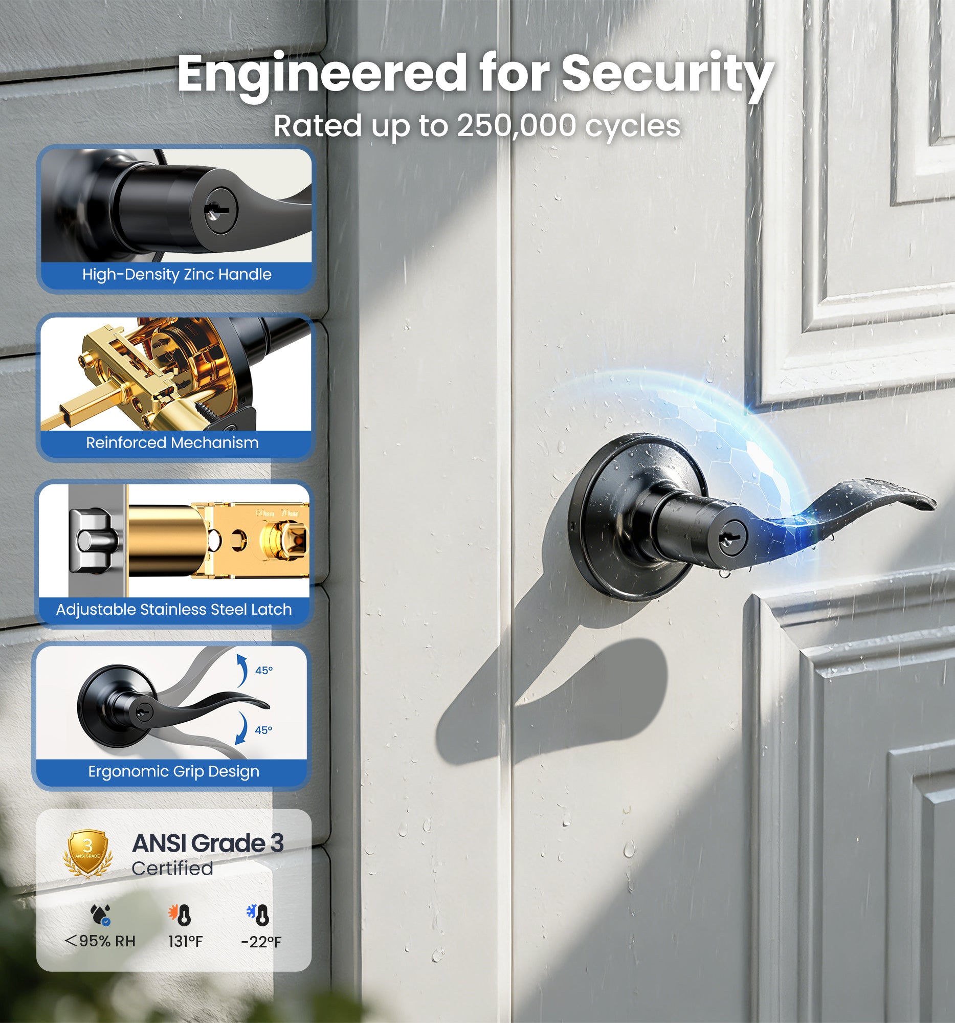 Veise H01-C Entry Door Lever