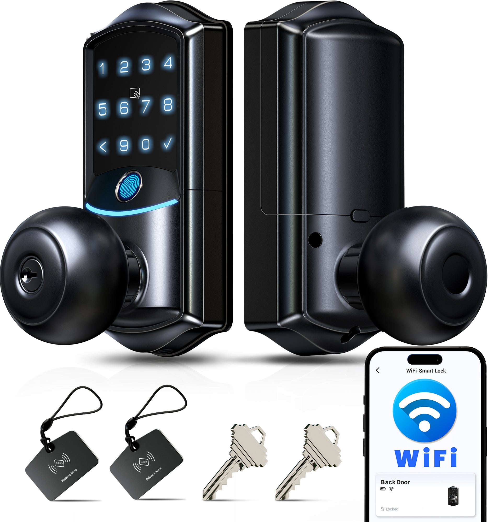 Veise VE028 Built-in Wi-Fi Smart Lock with Knob