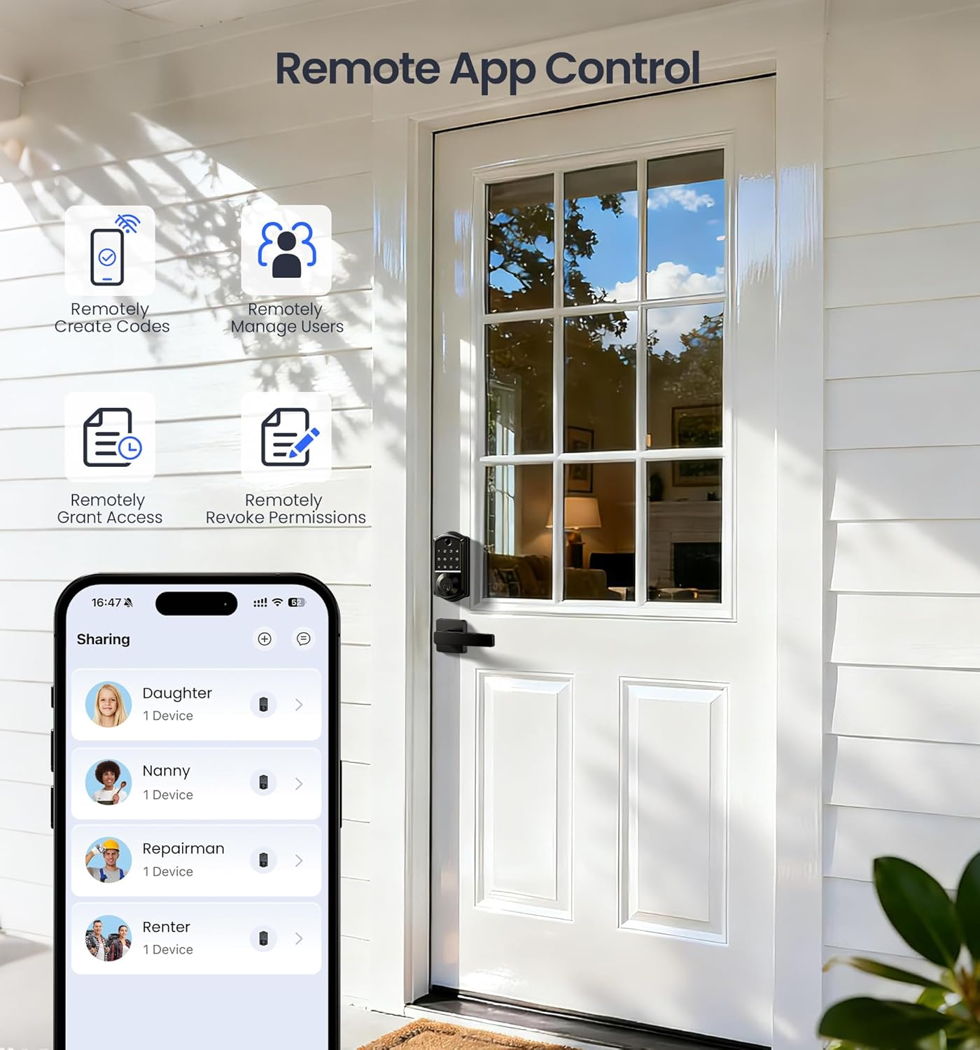 Veise VE017-B Smart Lock with 2 Lever Handles