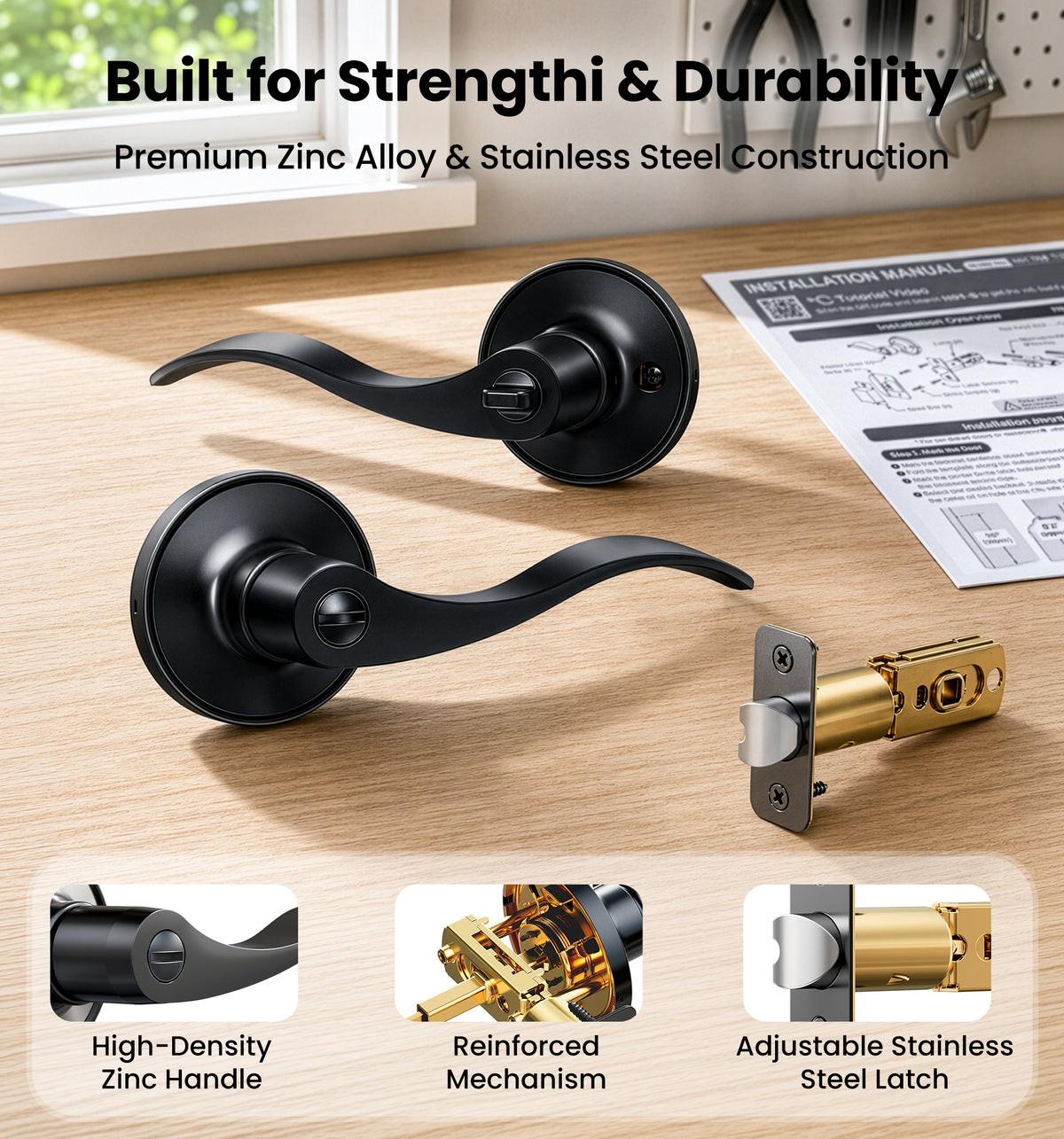 Veise HF01-C Door Handle Privacy Door Levers