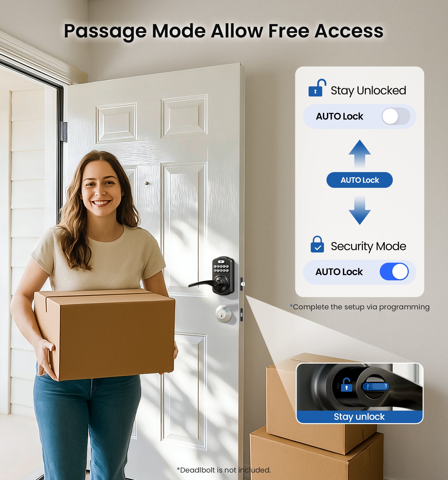 Veise KS04 Keypad Door Lock with Handle