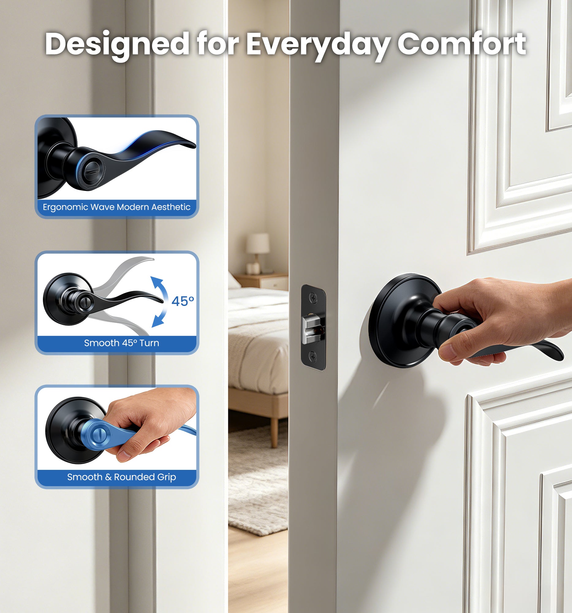 Veise HF01-S Privacy Lever lock