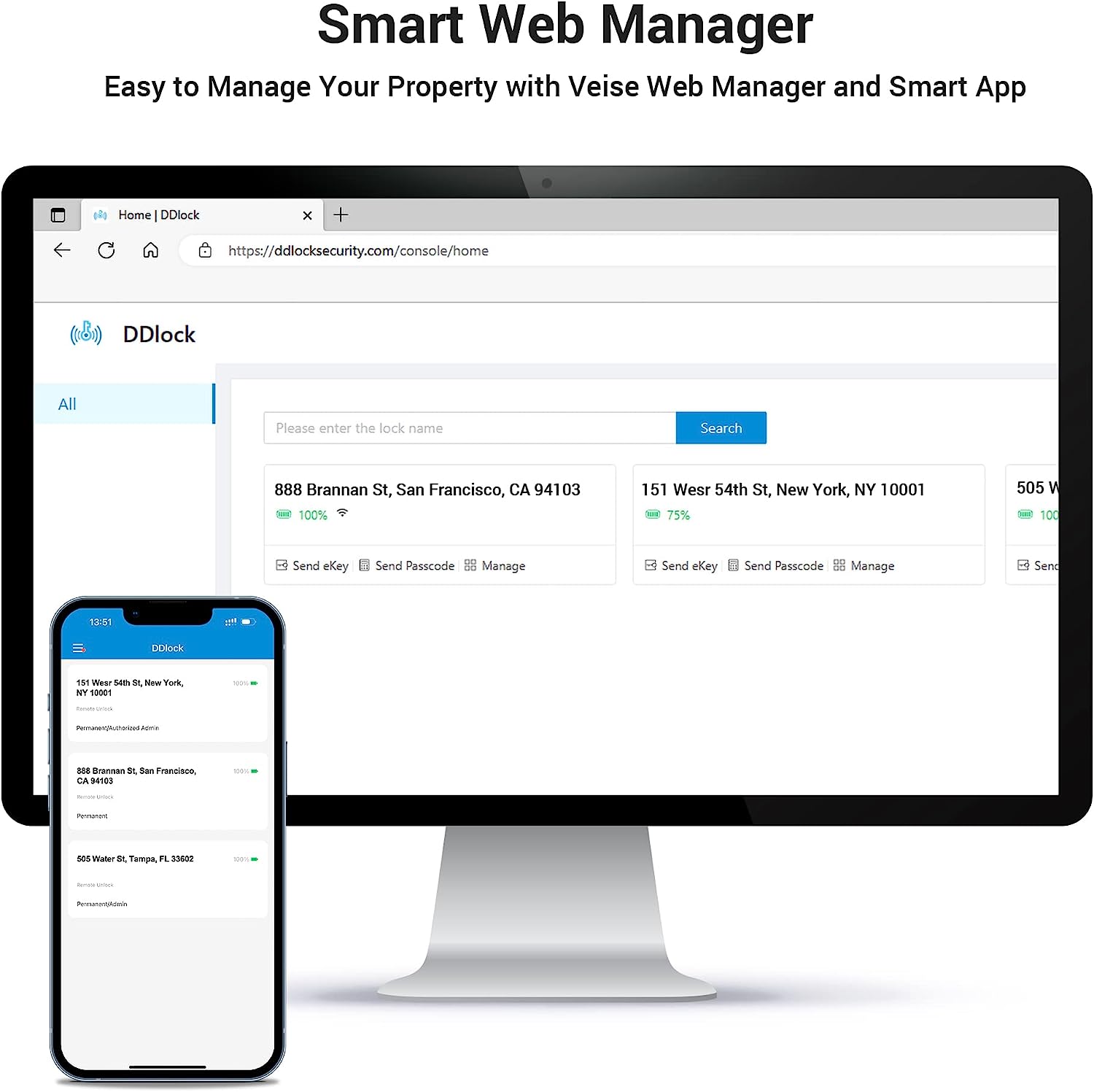 VEISE RZ09 Fingerprint Smart Lock with Handles