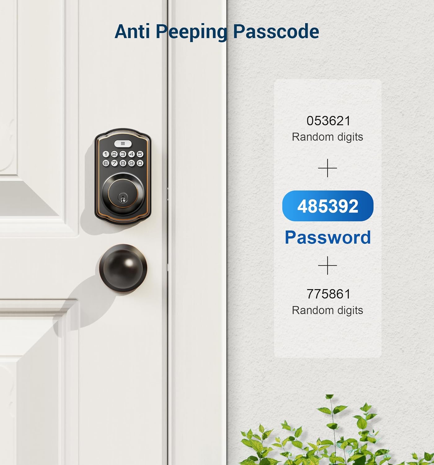 Veise KS01C Keypad Deadbolt Lock with Knobs