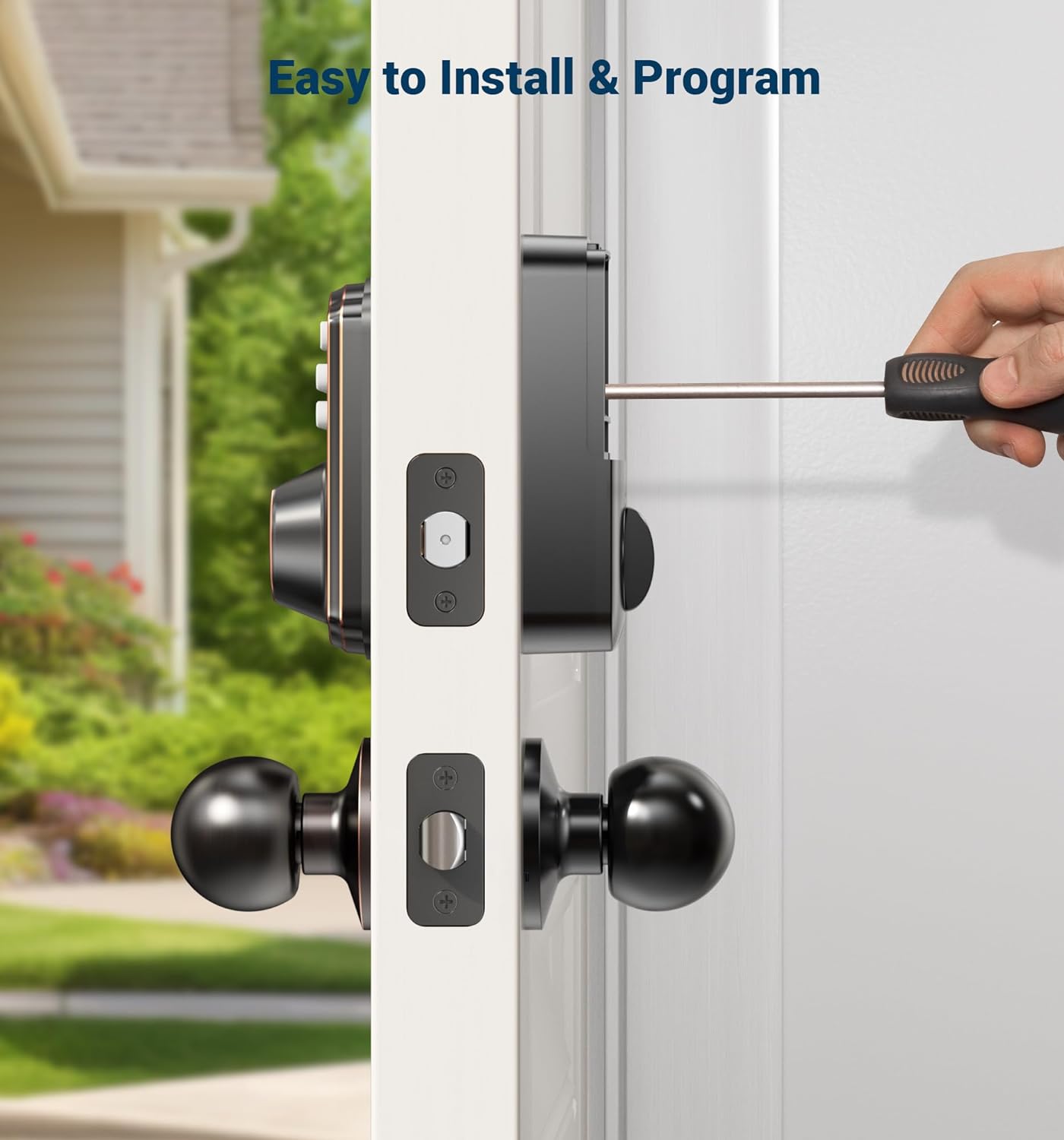 Veise KS01C Keypad Deadbolt Lock with Knobs