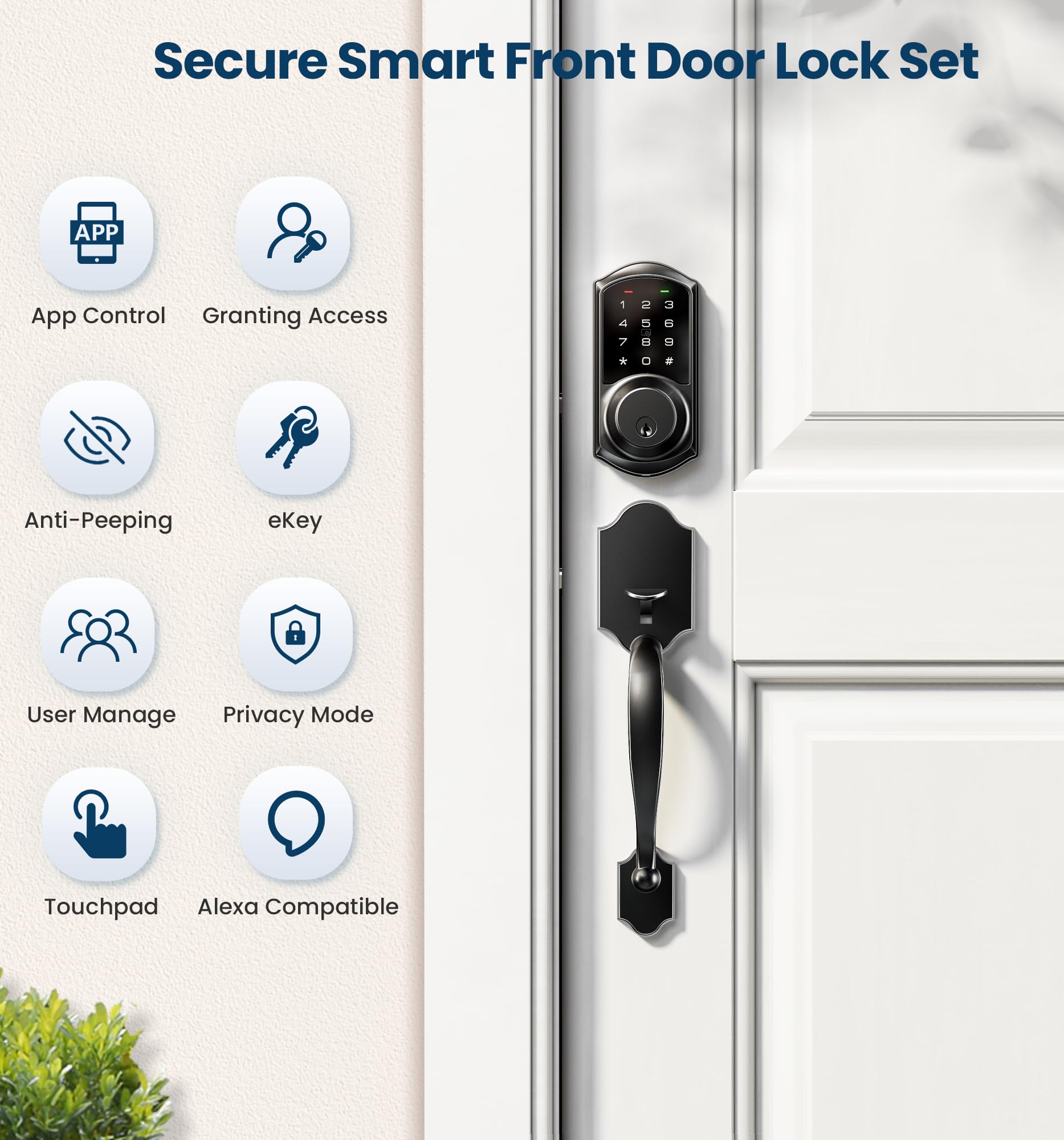 Veise VE06-H Smart Front Door Lock Set