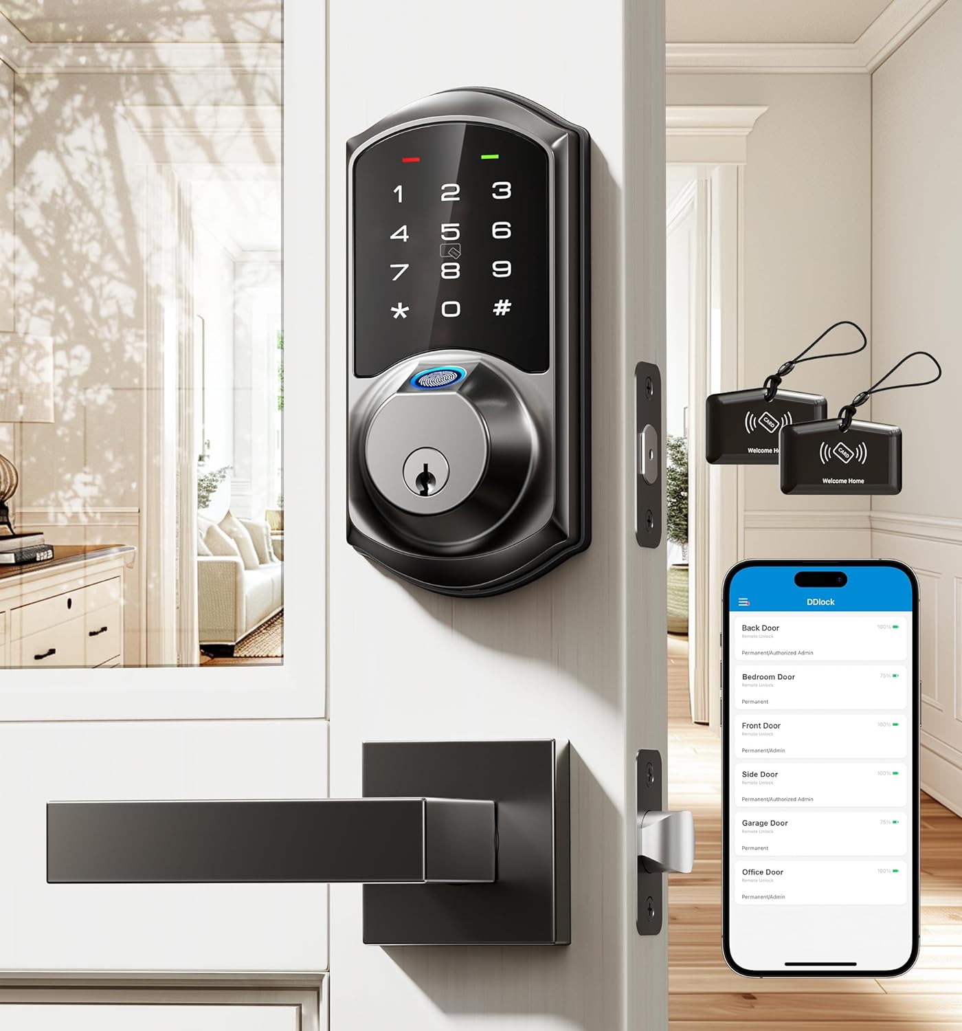 Veise VE07-L Fingerprint Smart Lock with Levers