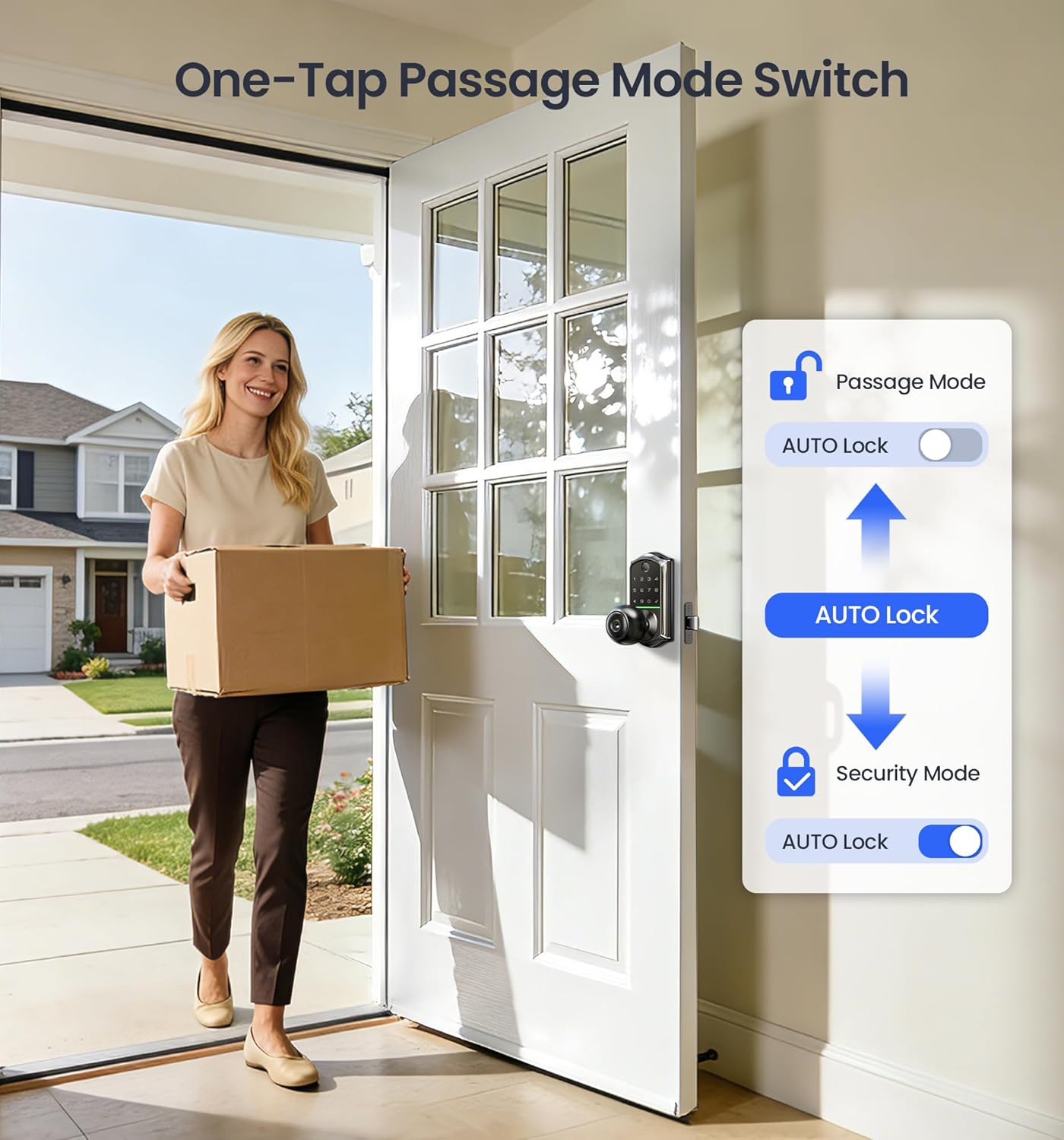 Veise VE018 Fingerprint Smart Lock with Knob