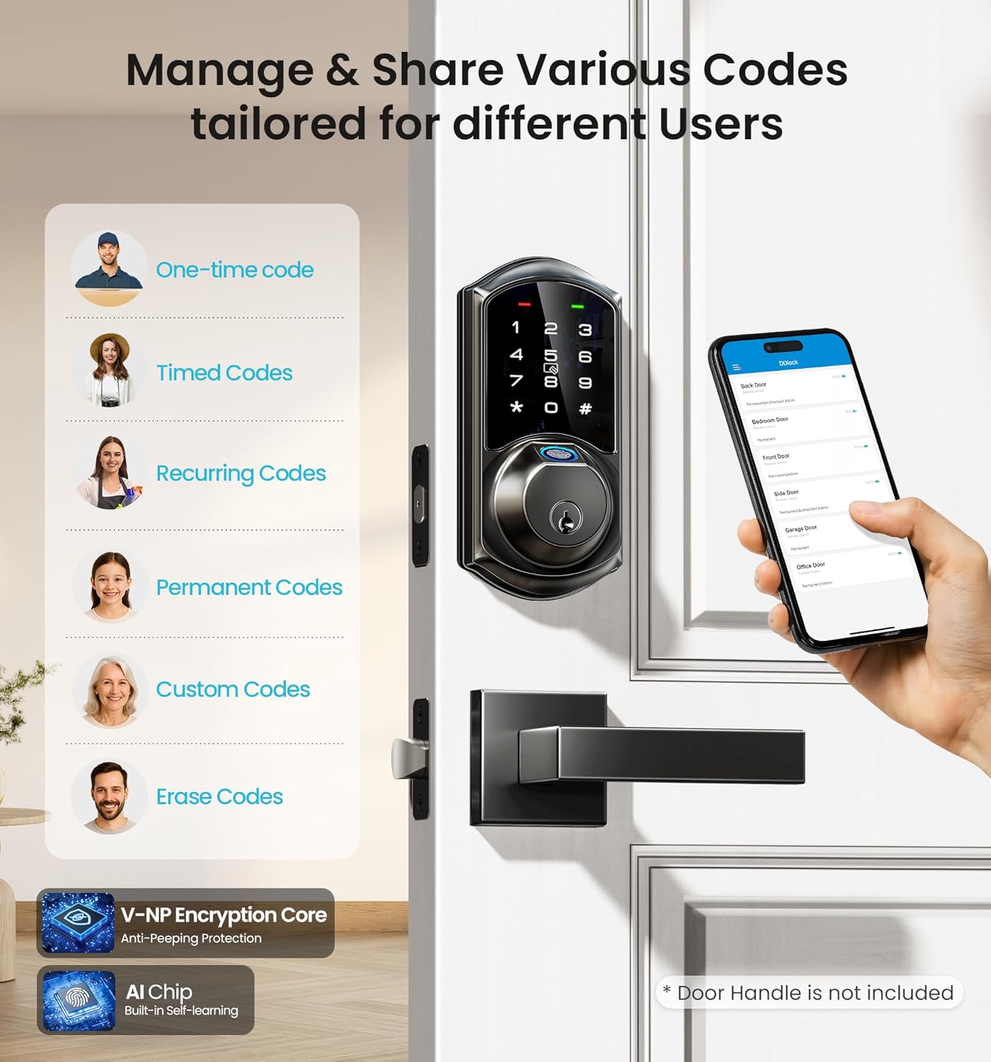 Veise VE07 Fingerprint & Keypad Smart Lock