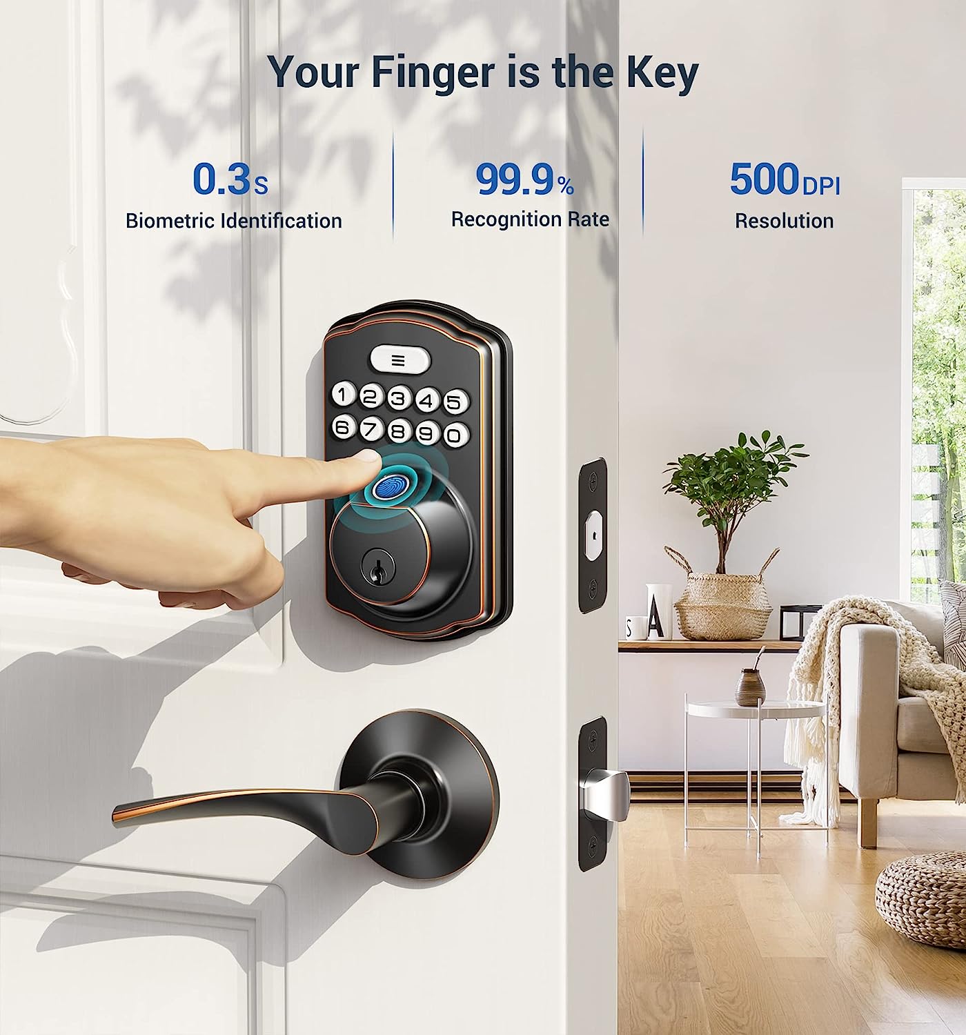 Veise KS02A Fingerprint & Keypad Deadbolt Lock