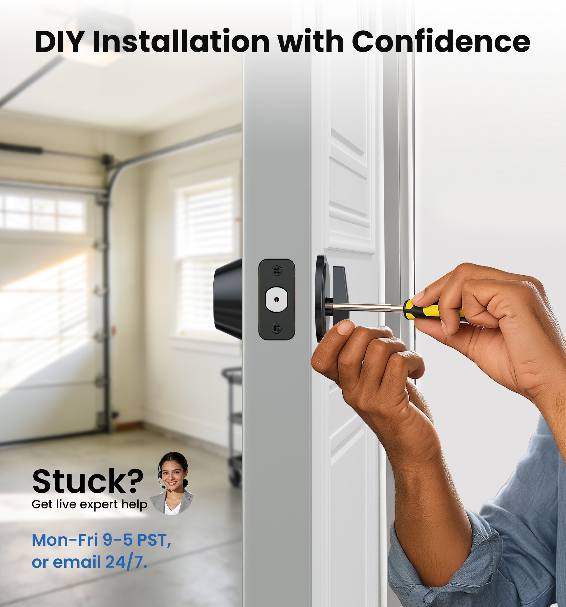 Veise D01 Deadbolt Lock, Single Cylinder Front Door Lock