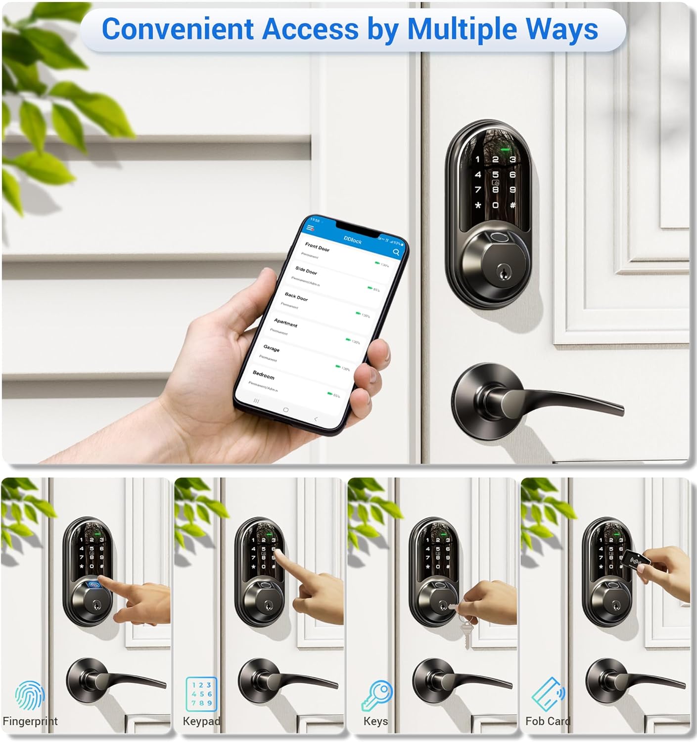 Veise RZ07B Fingerprint Smart Lock with Levers