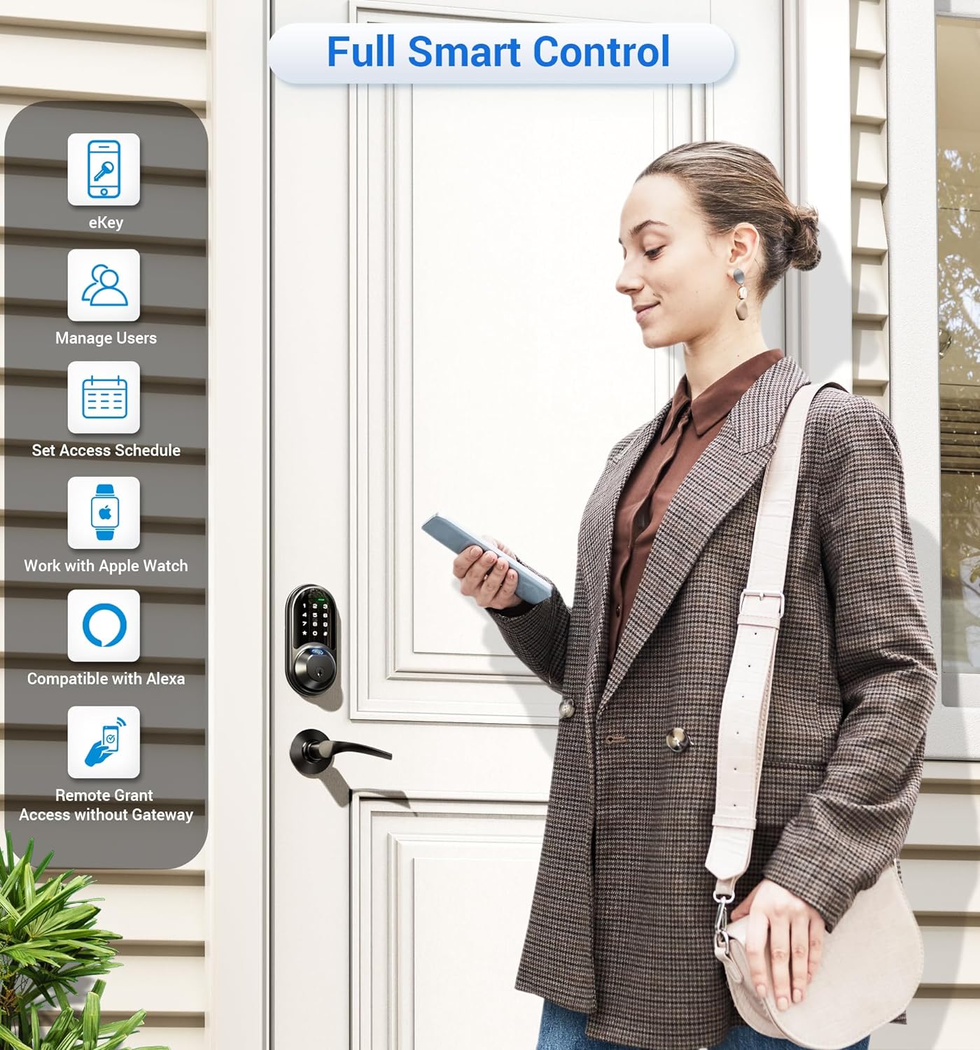 Veise RZ07B Fingerprint Smart Lock with Levers