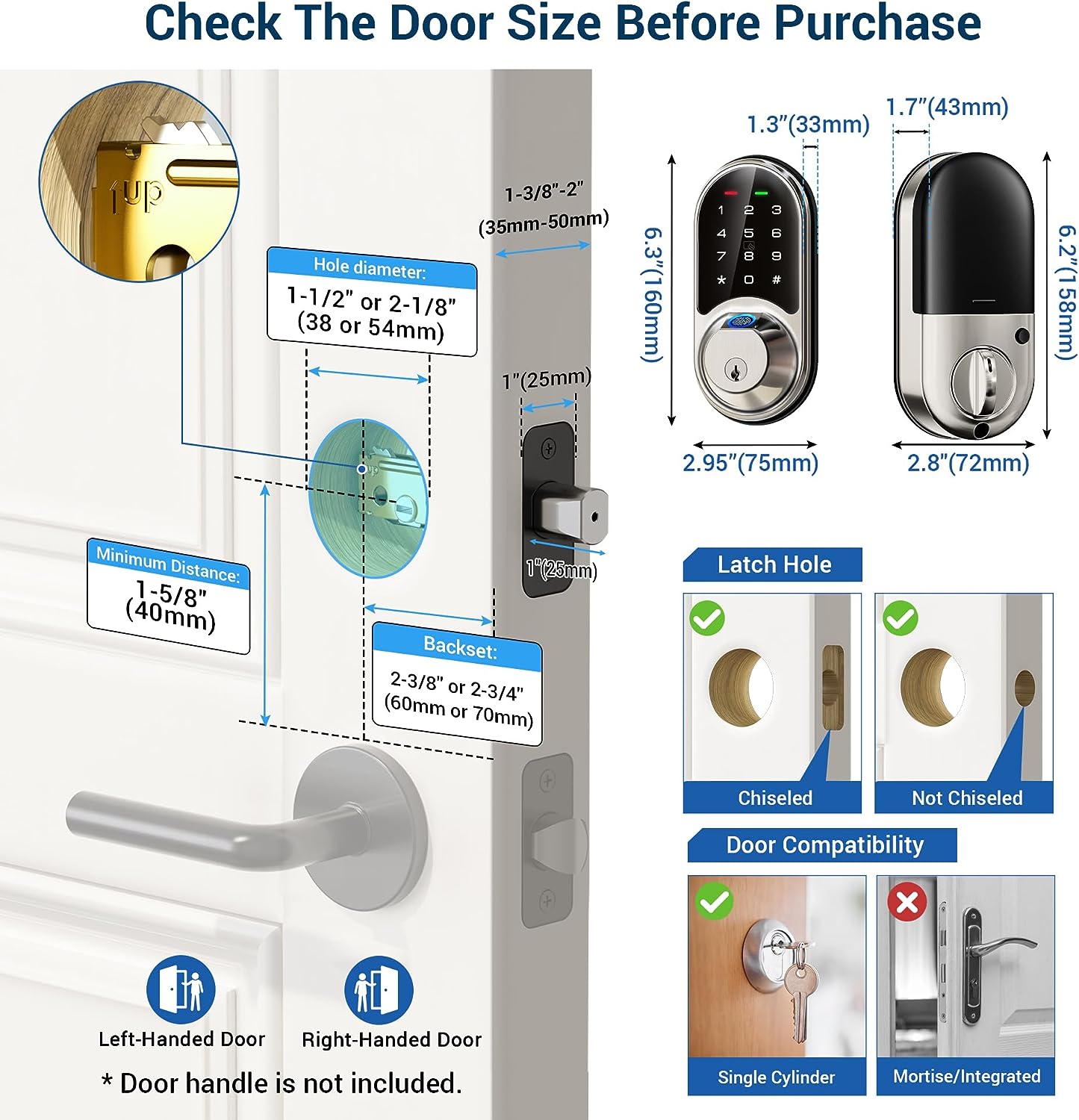 Veise RZ07 Fingerprint & Keypad Smart Lock