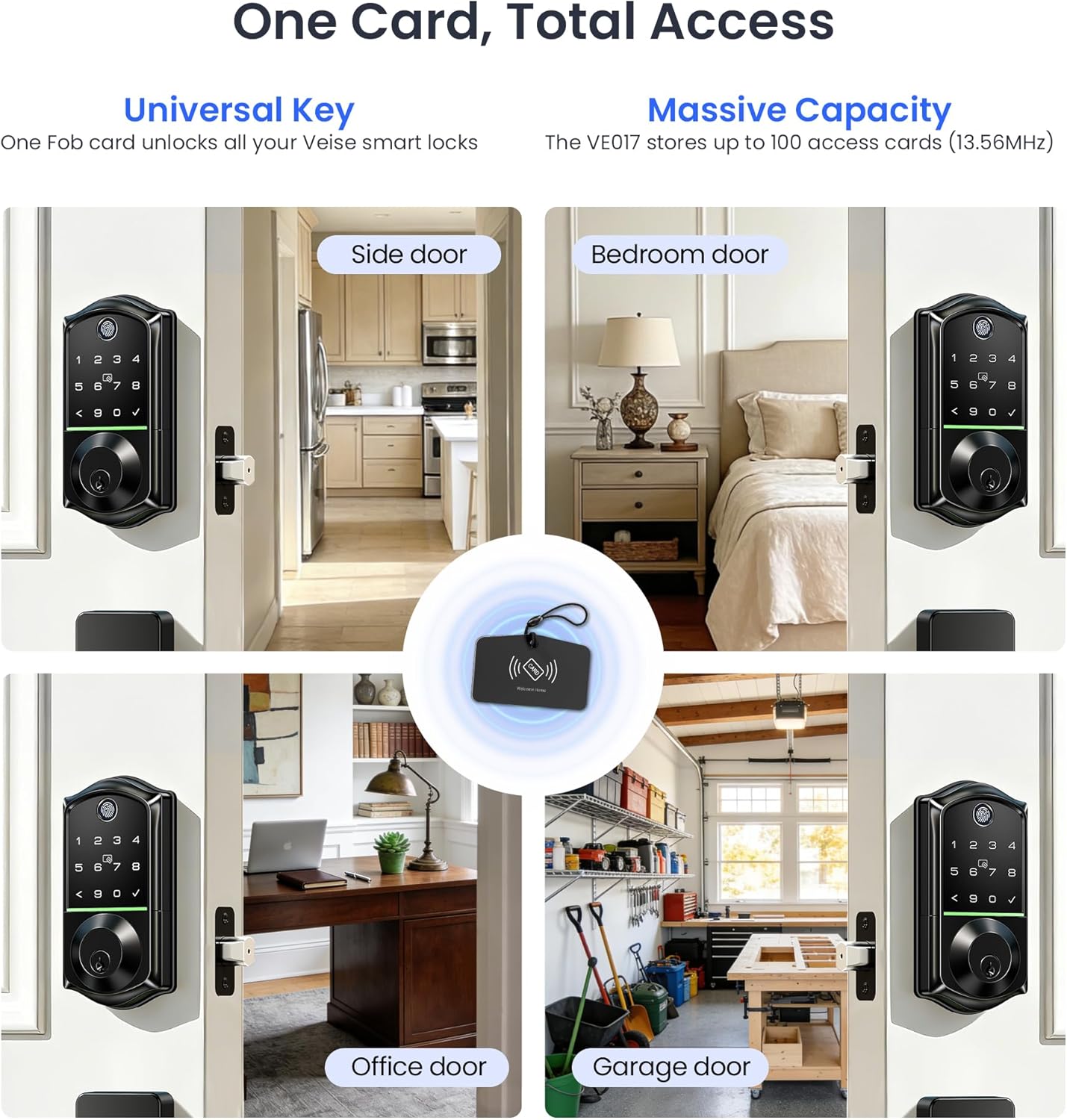 Veise VE017 Fingerprint Smart Door Lock with App Control