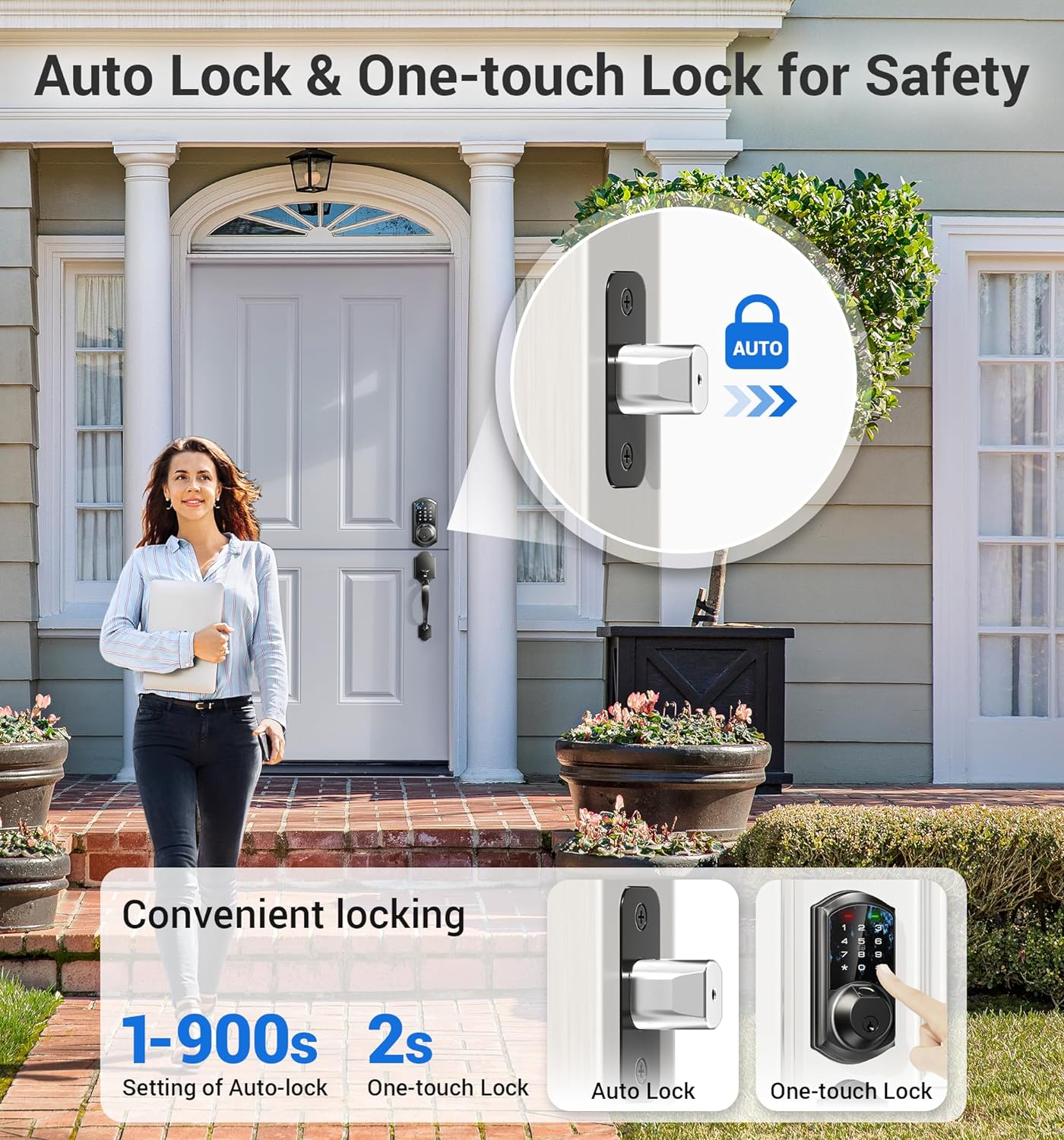 Veise VE07-H Fingerprint Smart Lock with Handles