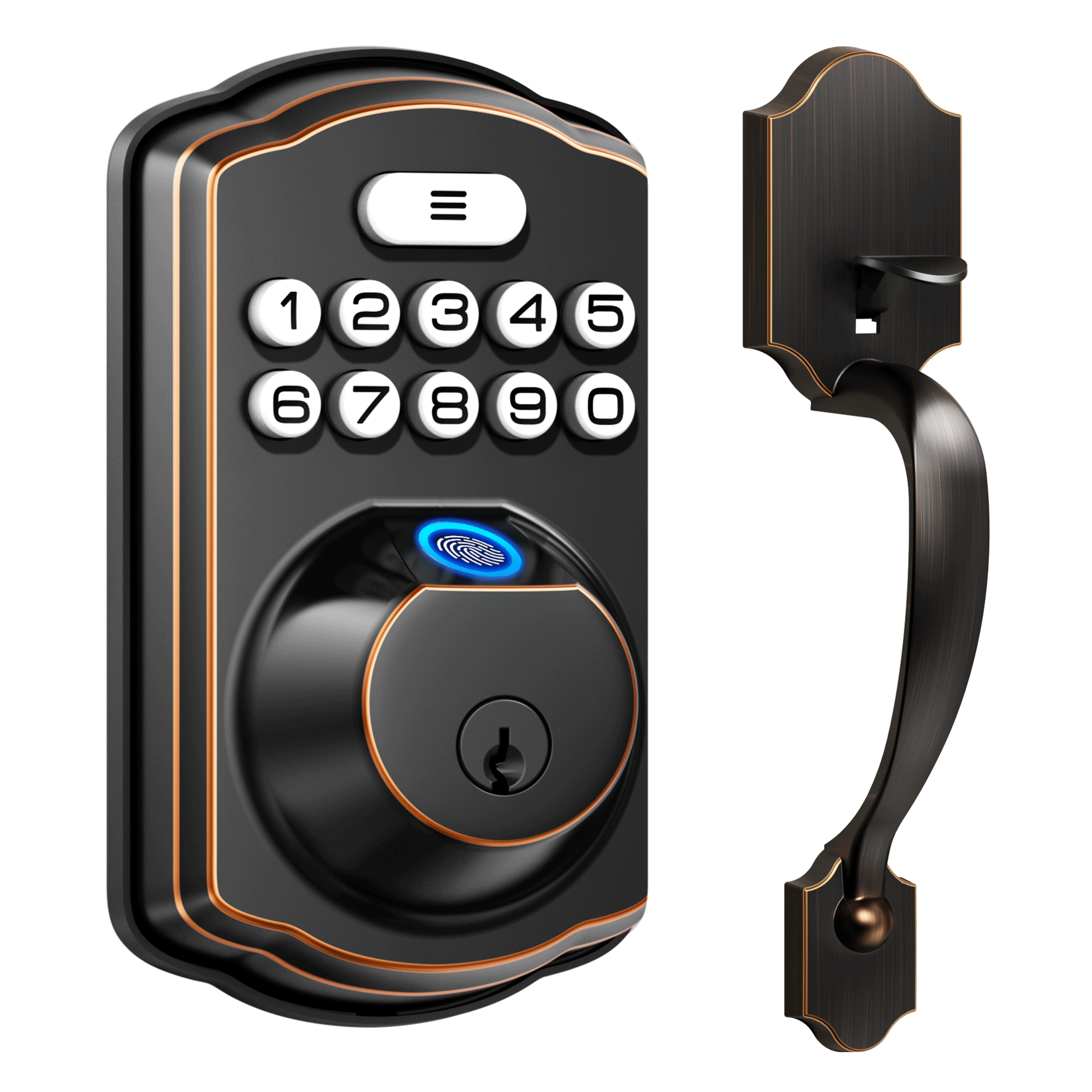 Veise KS02D Fingerprint Door Lock with Handle Set