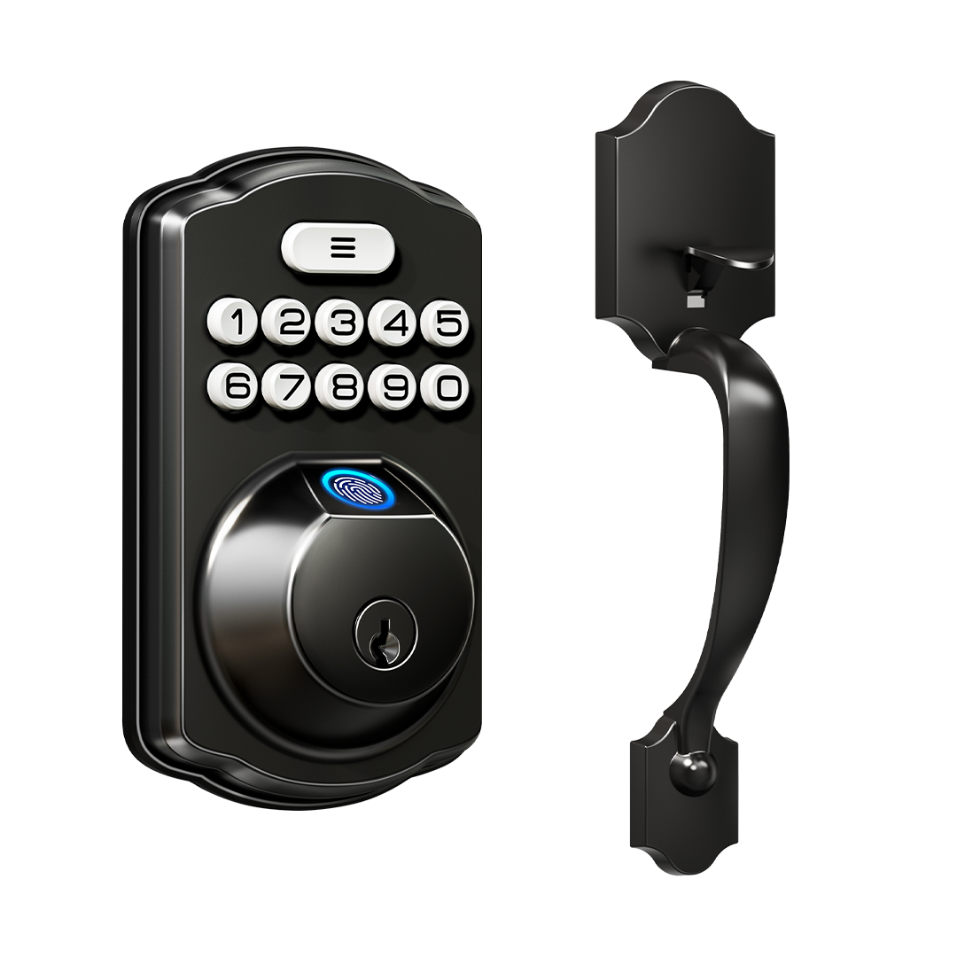 KS02D Fingerprint Door Lock with Handle Set