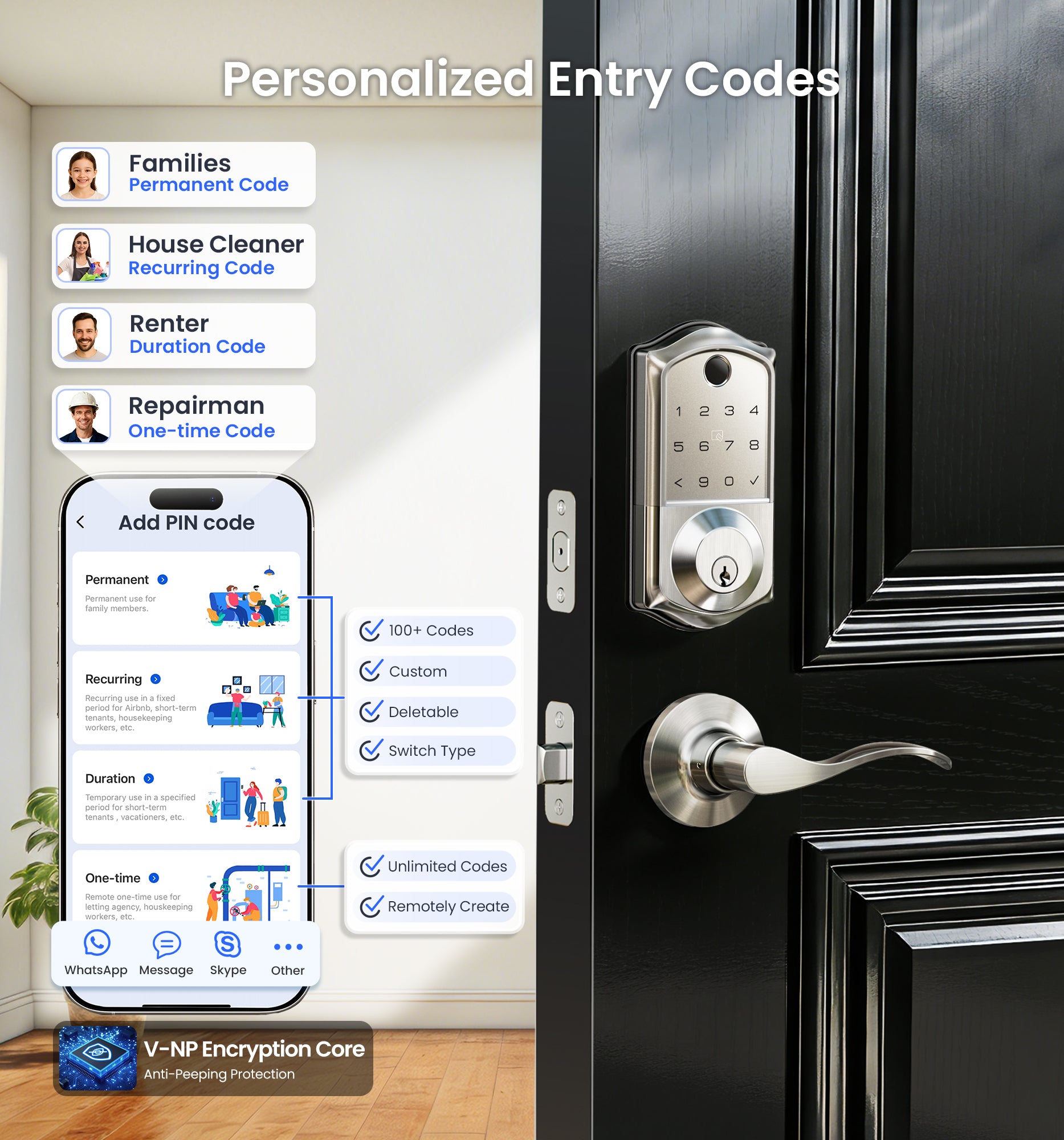 Veise VE017-L Fingerprint Smart Lock with Levers