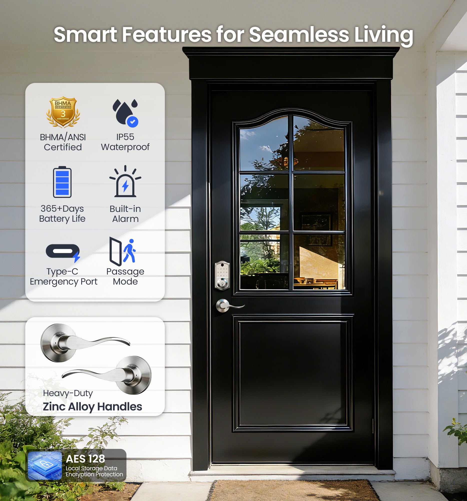 Veise VE017-L Fingerprint Smart Lock with Levers