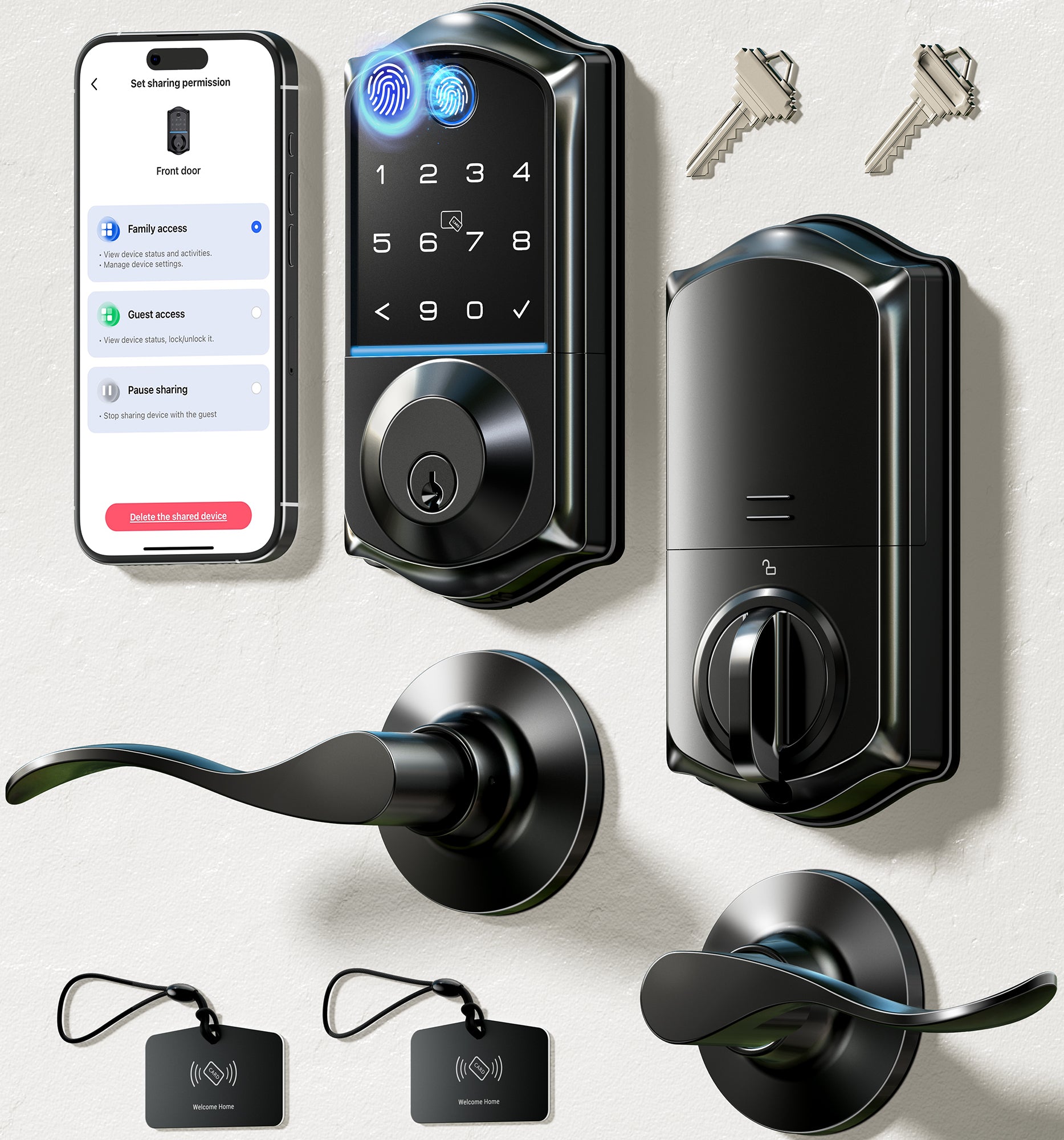 Veise VE017-L Fingerprint Smart Lock with Levers