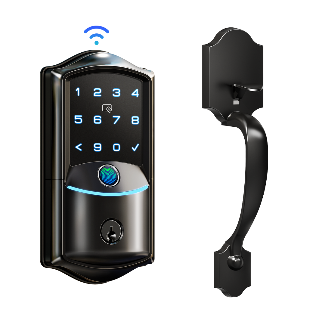 Veise VE027-H WiFi Fingerprint Smart Deadbolt Lock with Handleset