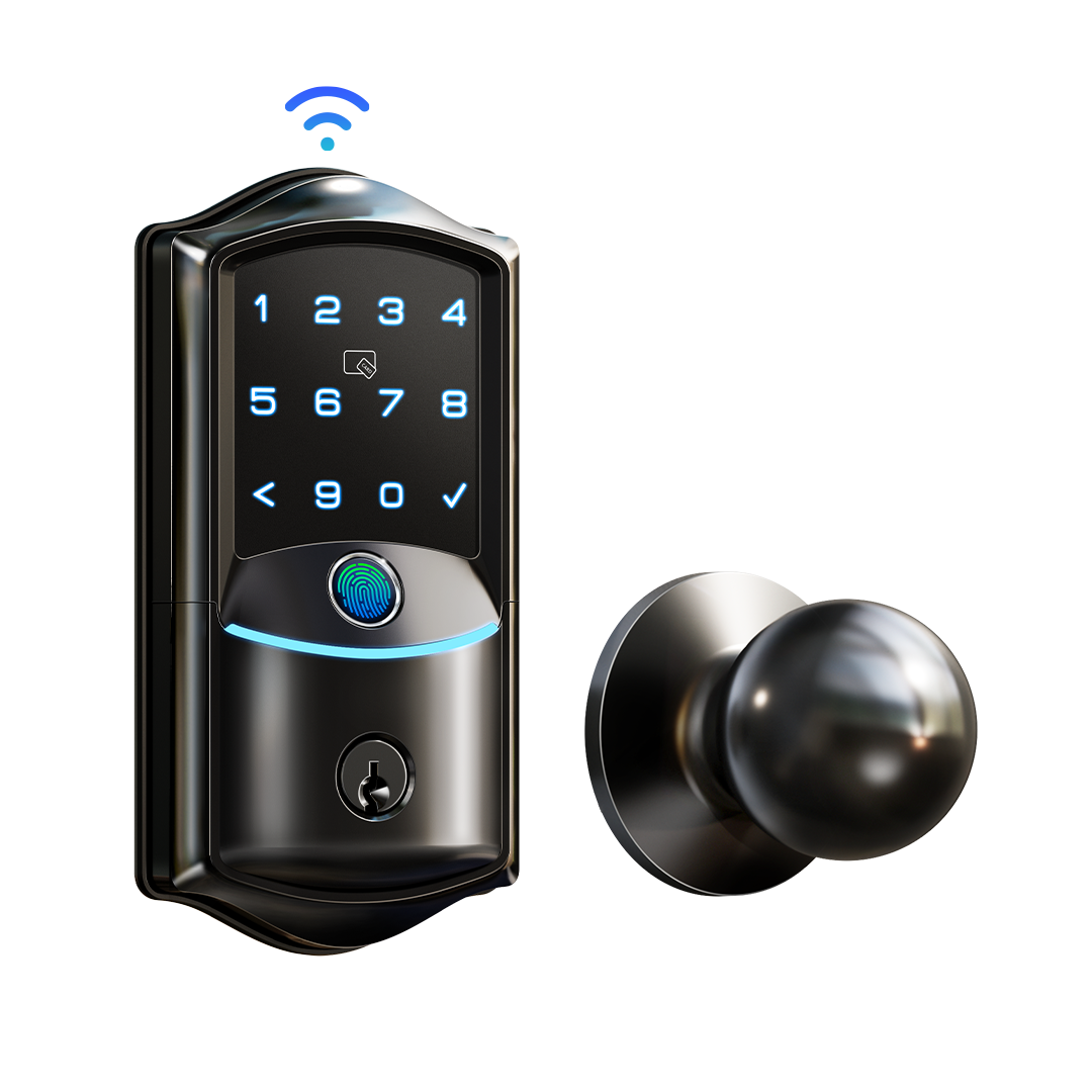 Veise VE027-K Built-in WiFi Fingerprint Smart Lock with 2 Knobs