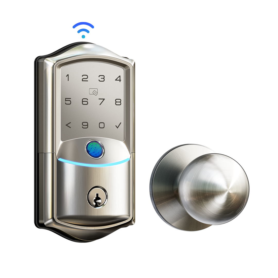 Veise VE027-K Built-in WiFi Fingerprint Smart Lock with 2 Knobs