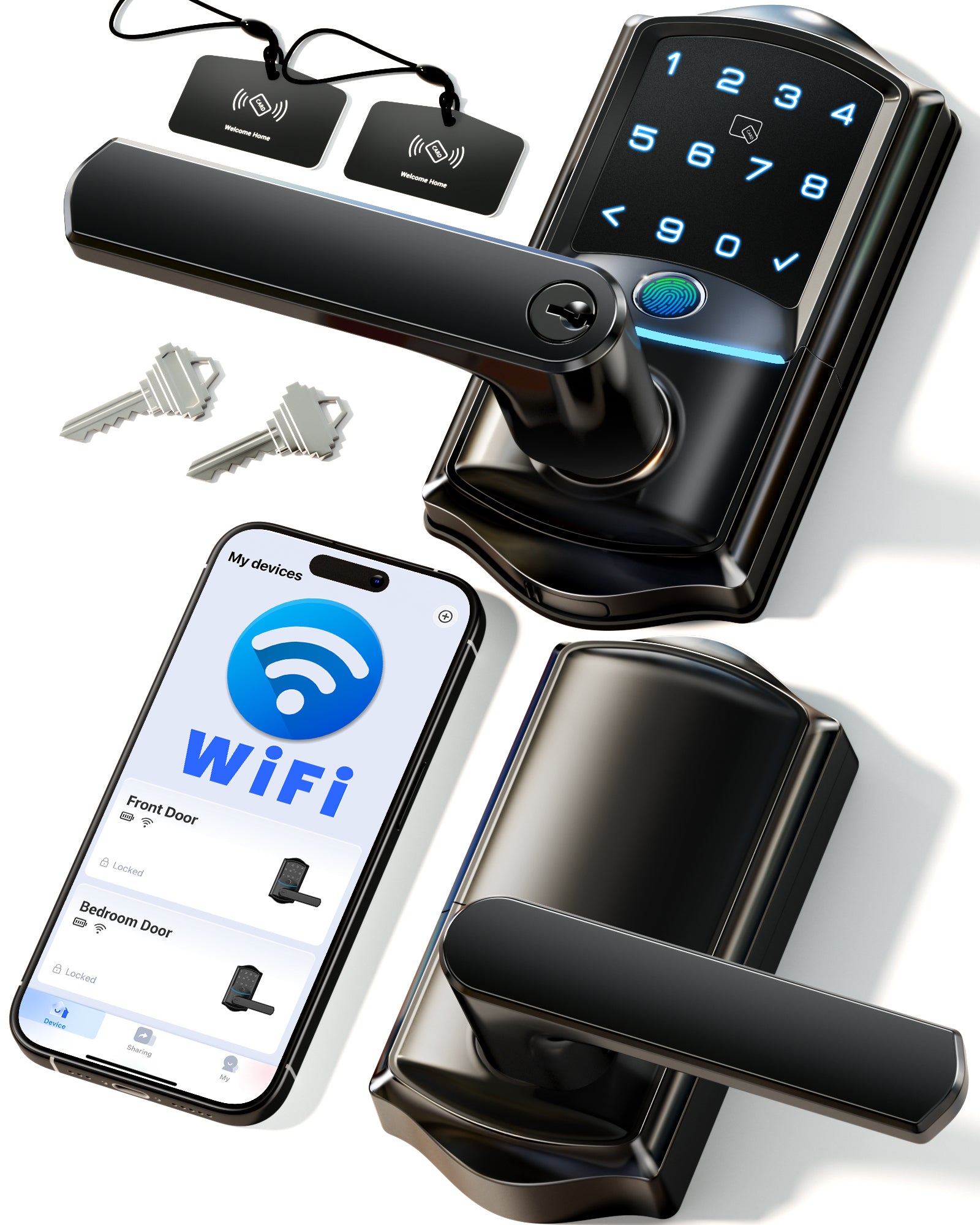 Veise VE029 Built-in WiFi Fingerprint Smart Lever Lock