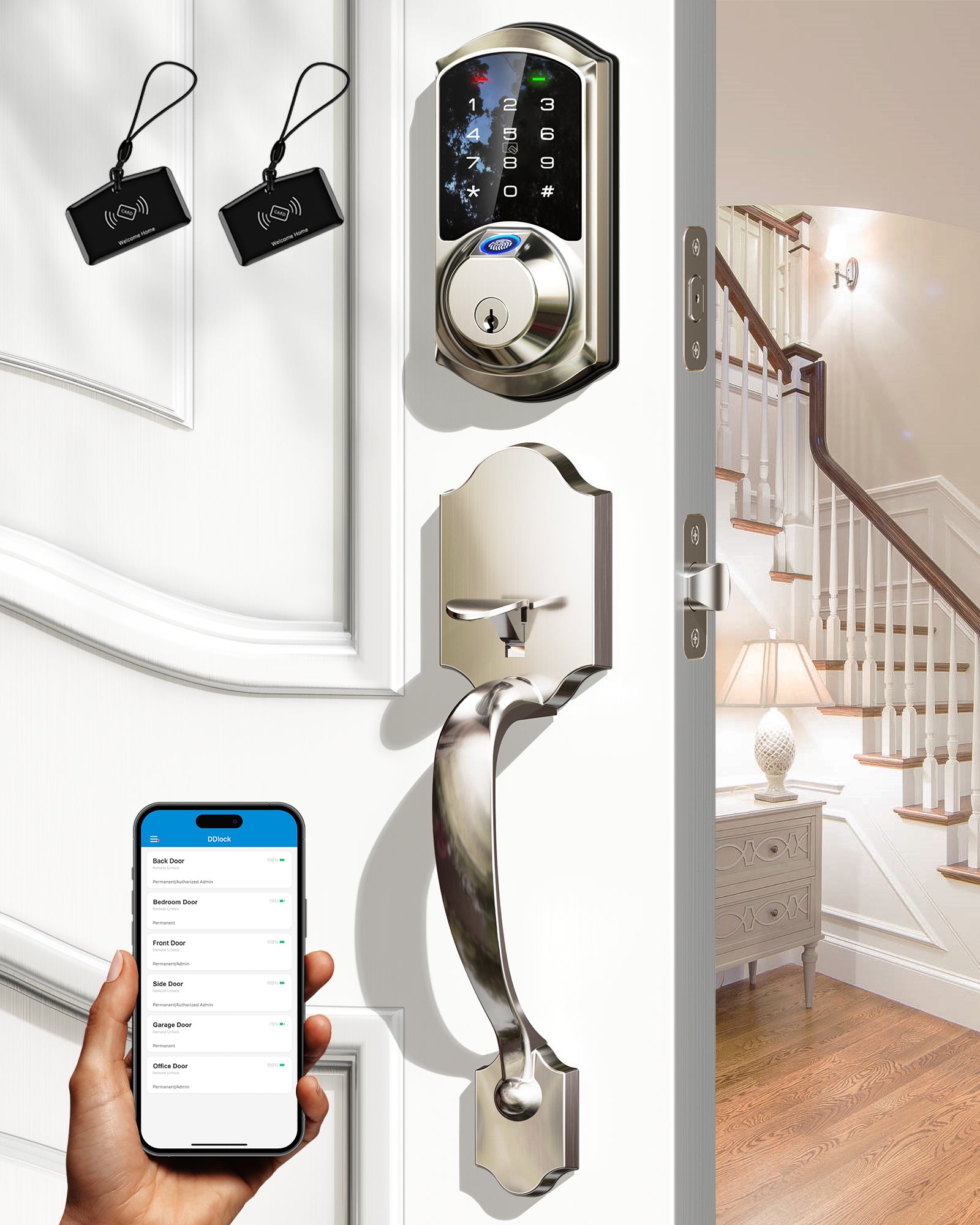 Veise VE07-H Fingerprint Smart Lock with Handles