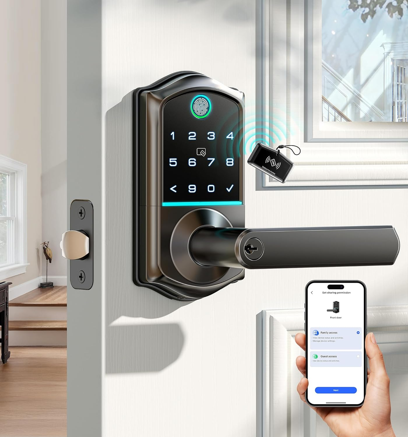 Veise VE019 Fingerprint Smart Lock with Handle