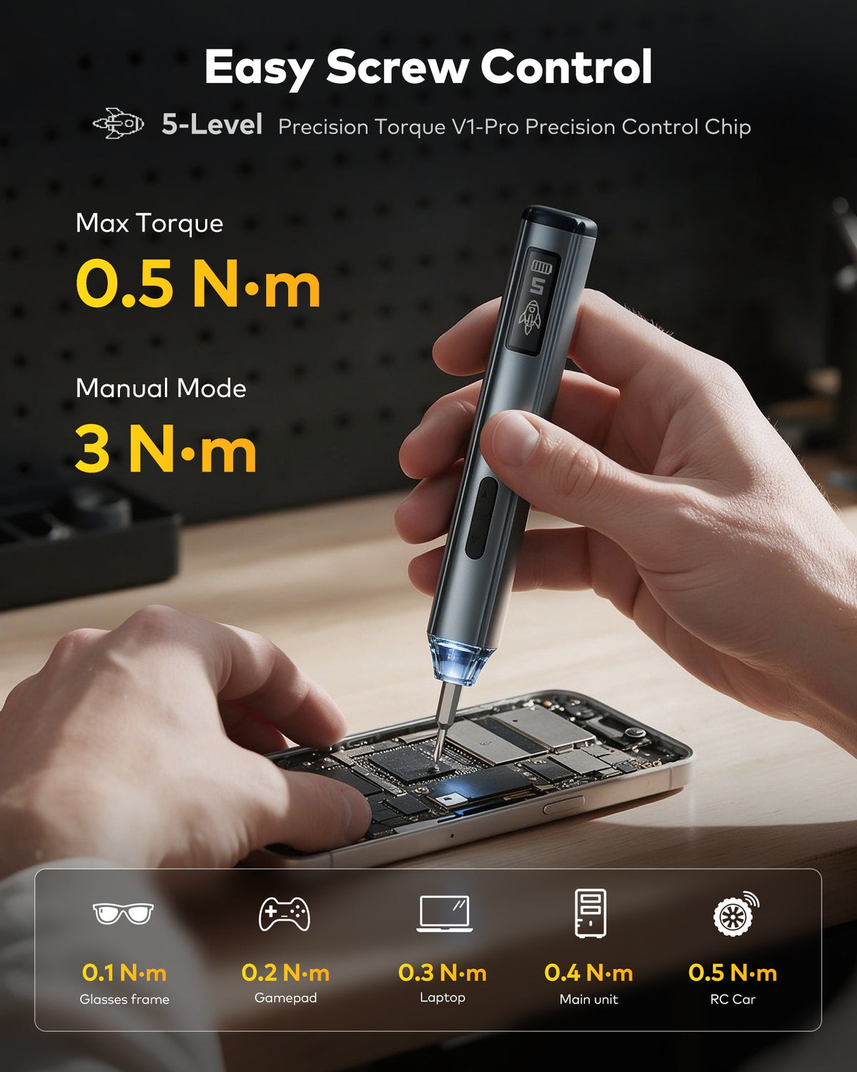 Veise ES01 61-in-1 Mini Electric Precision Screwdriver Set – 3