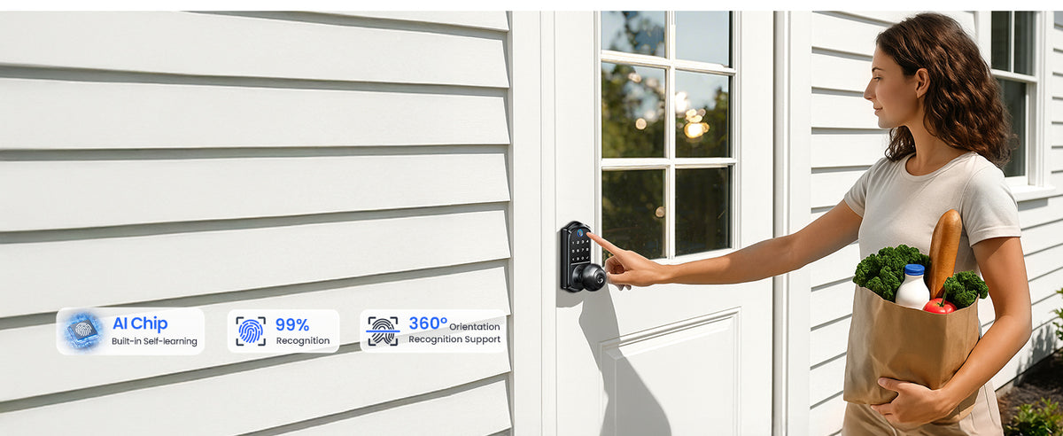 VE018 Fingerprint Smart Lock with Knob