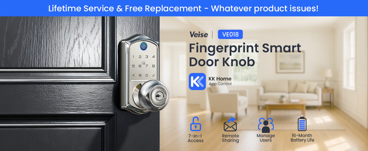 VE018 Fingerprint Smart Lock with Knob