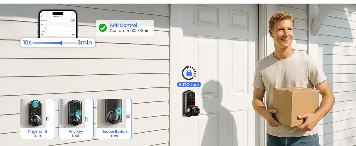 VE018 Fingerprint Smart Lock with Knob