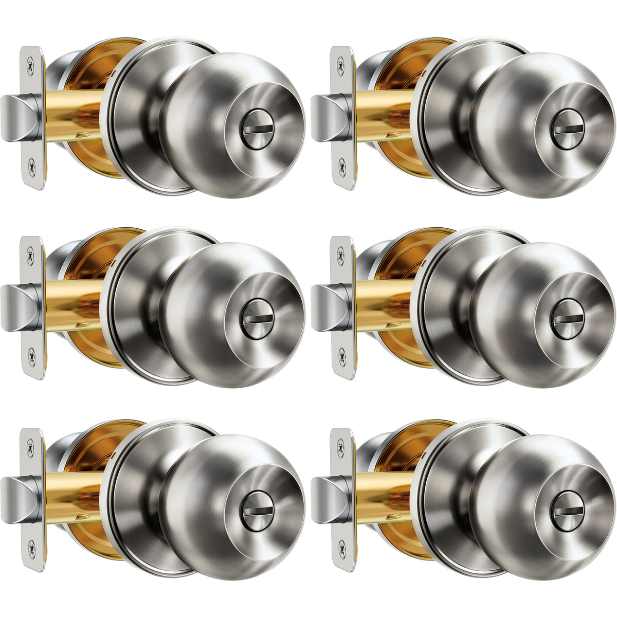 KF01 Interior Door Knob #Color_Satin Nickel