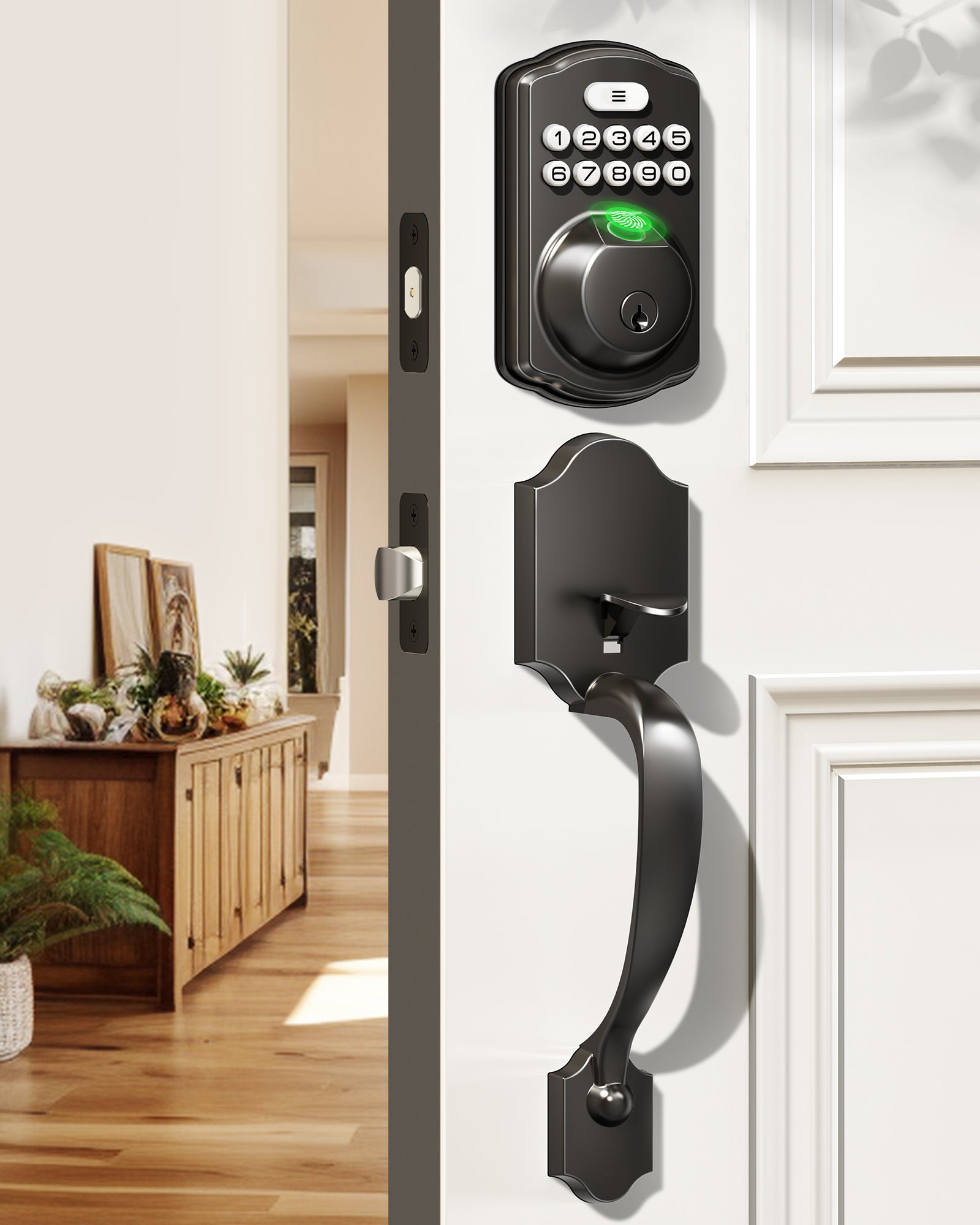 Veise KS02D Fingerprint Door Lock with Handle Set