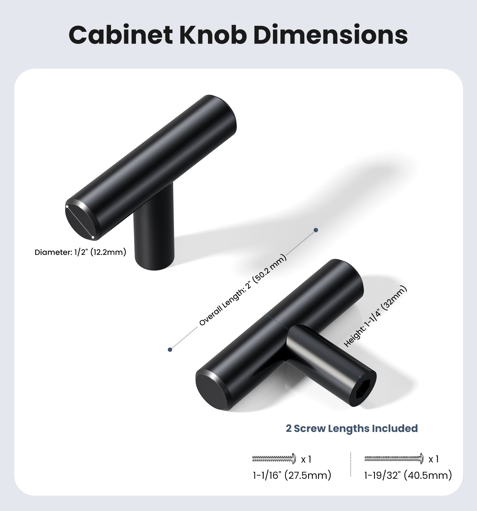 Veise SH-2IN 2 Inch Cabinet Knobs